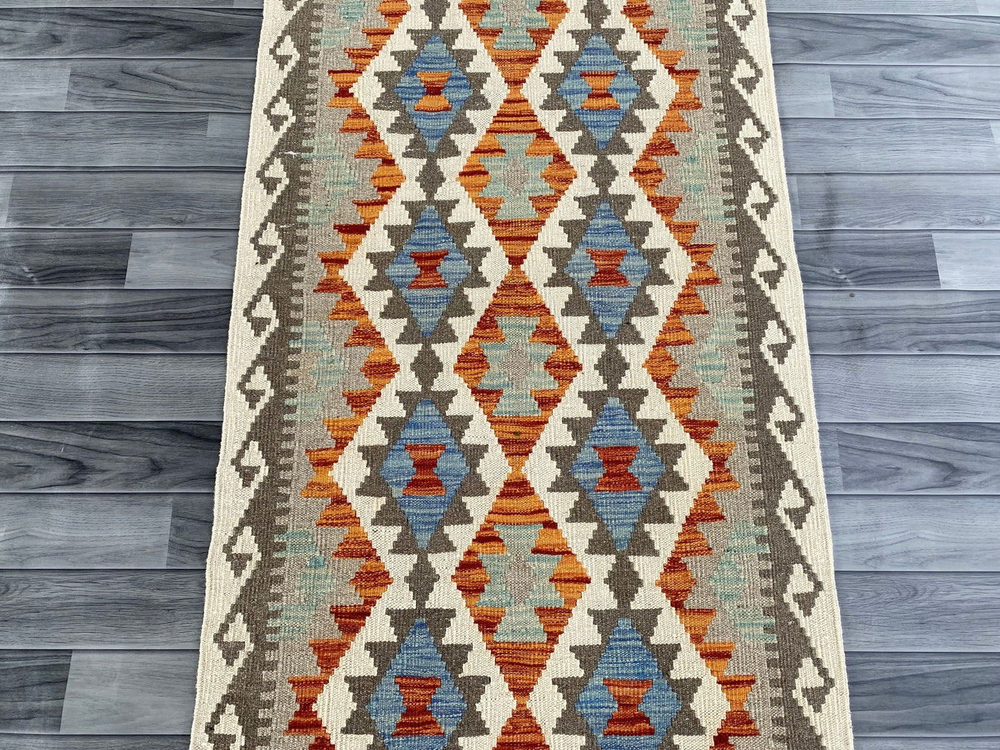 Handmade Afghan Chobi Kilim Hallway Runner Rug 295 CM x 82 CM ( SS # 171 )