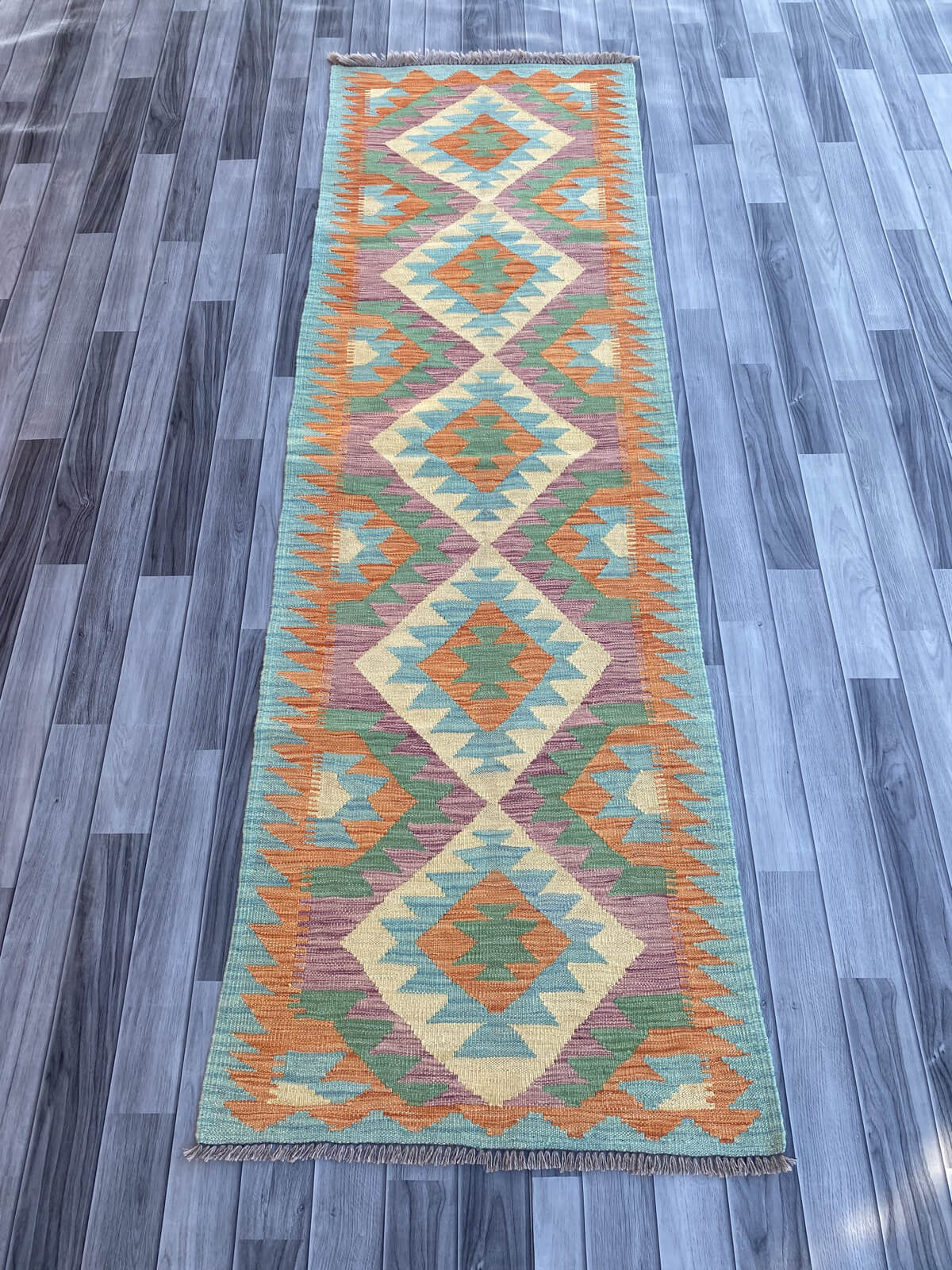 Handmade Flat Weave Kilim Rug (245 CM x 76 CM) SK#1066