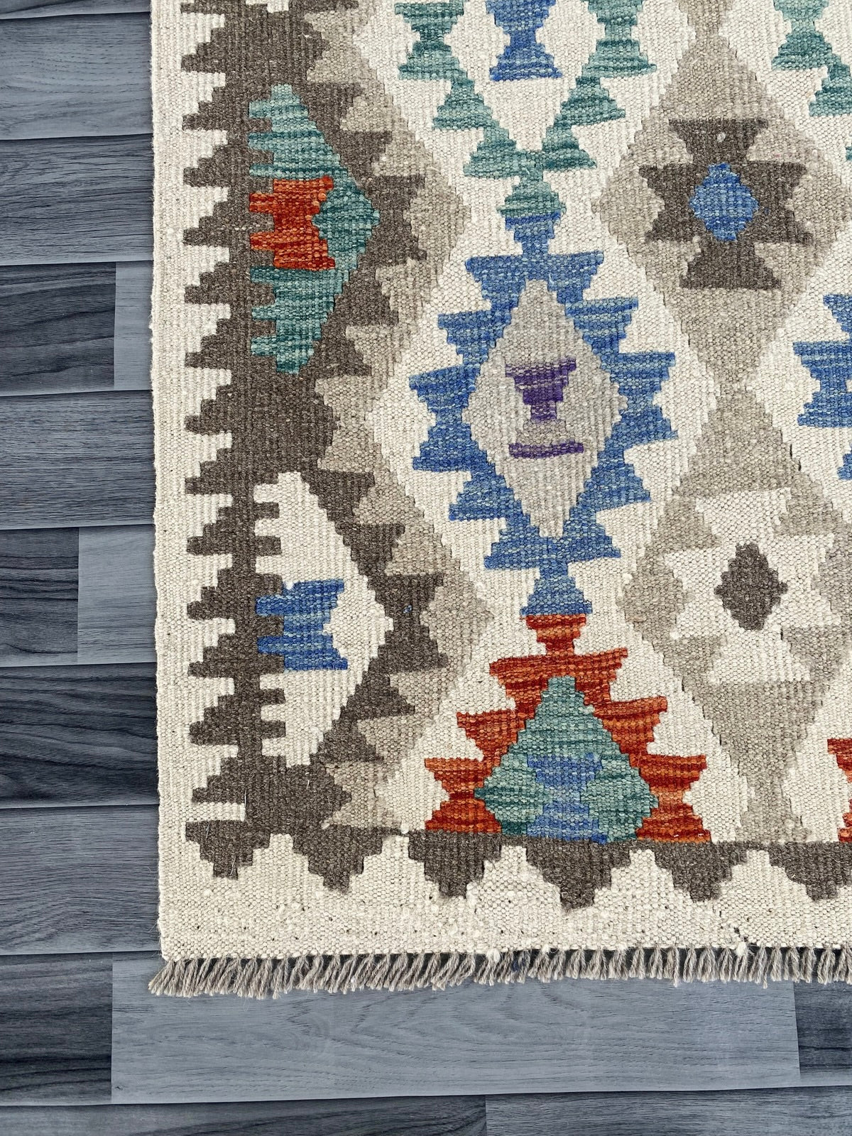 Handmade Afghan Chobi Kilim Hallway Runner Rug 198 CM x 83 CM ( SS # 170 )