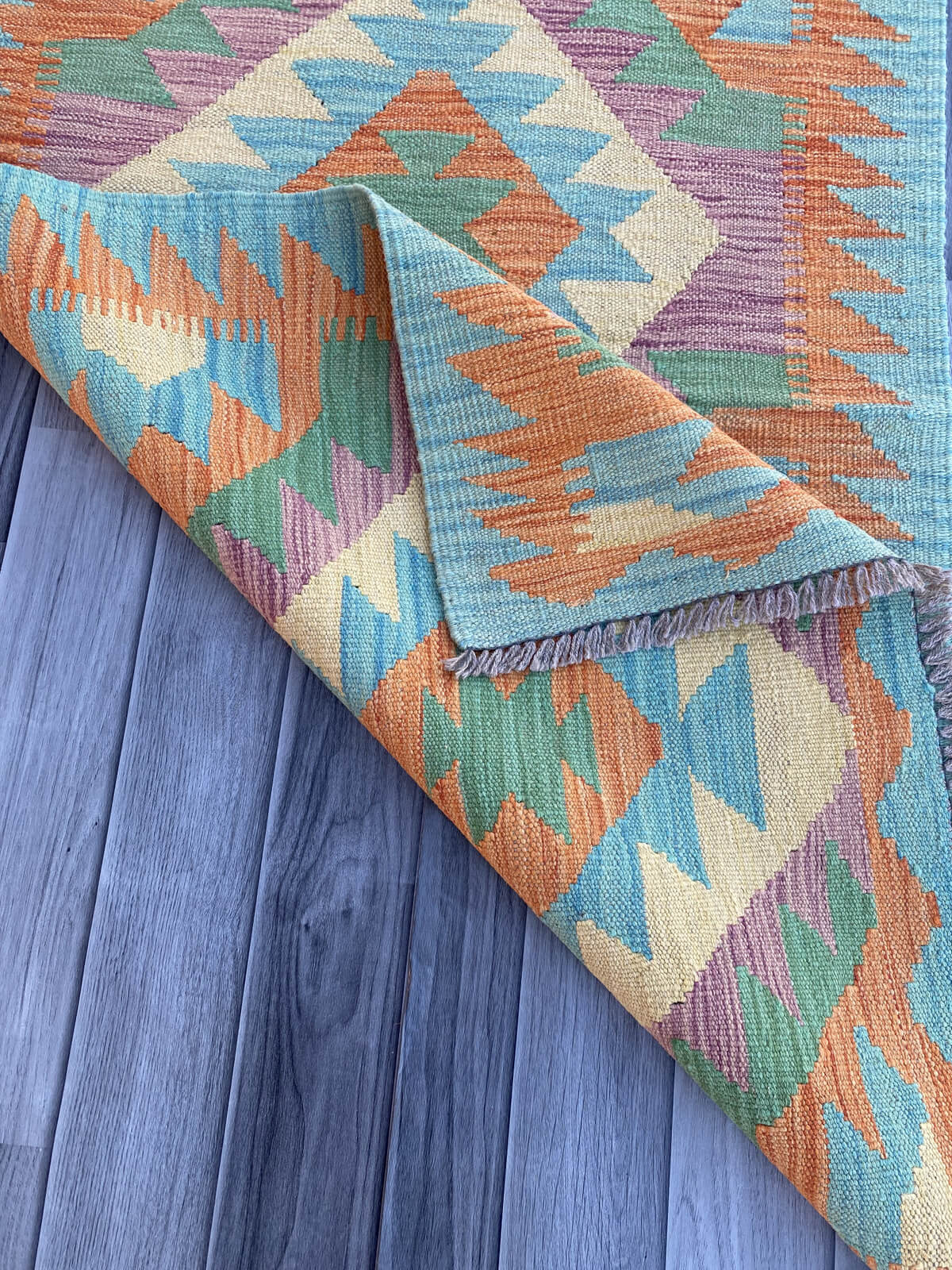 Handmade Flat Weave Kilim Rug (245 CM x 76 CM) SK#1066