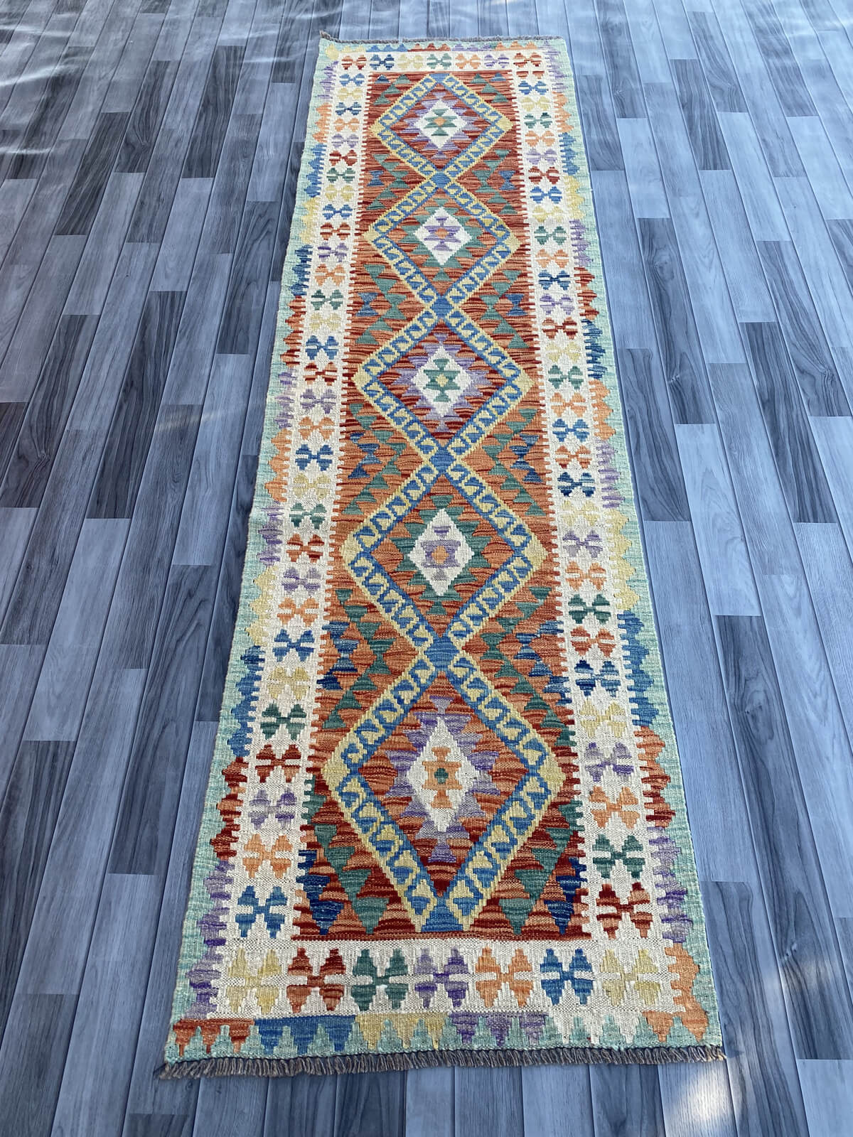 Handmade Flat Weave Kilim Rug (285 CM x 80 CM) SK#1067
