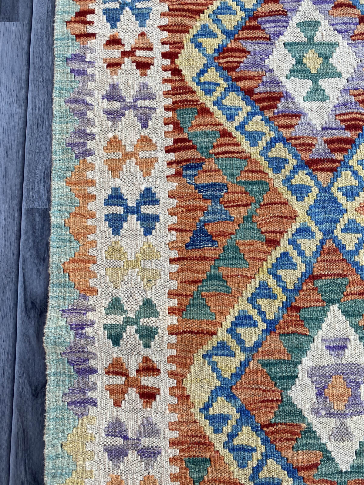 Handmade Flat Weave Kilim Rug (285 CM x 80 CM) SK#1067