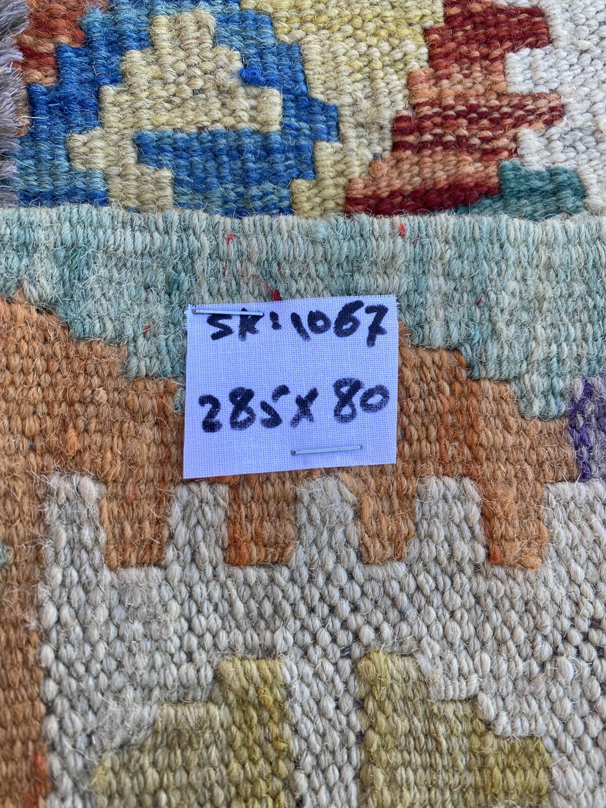 Handmade Flat Weave Kilim Rug (285 CM x 80 CM) SK#1067