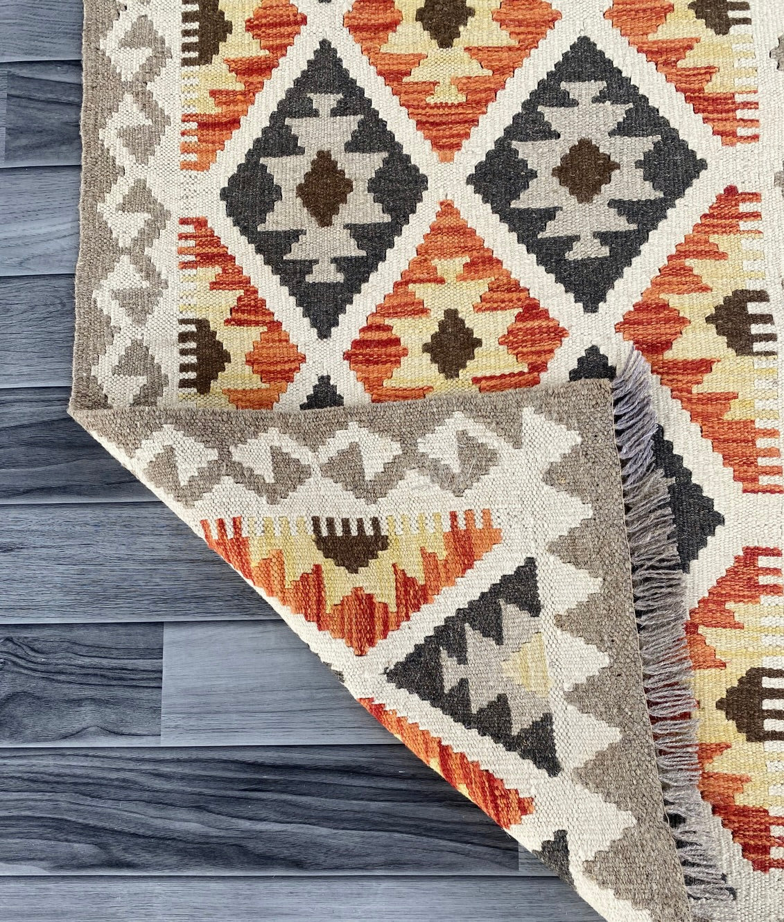 Handmade Afghan Chobi Kilim Hallway Runner Rug 193 CM x 66 CM ( SS # 168 )