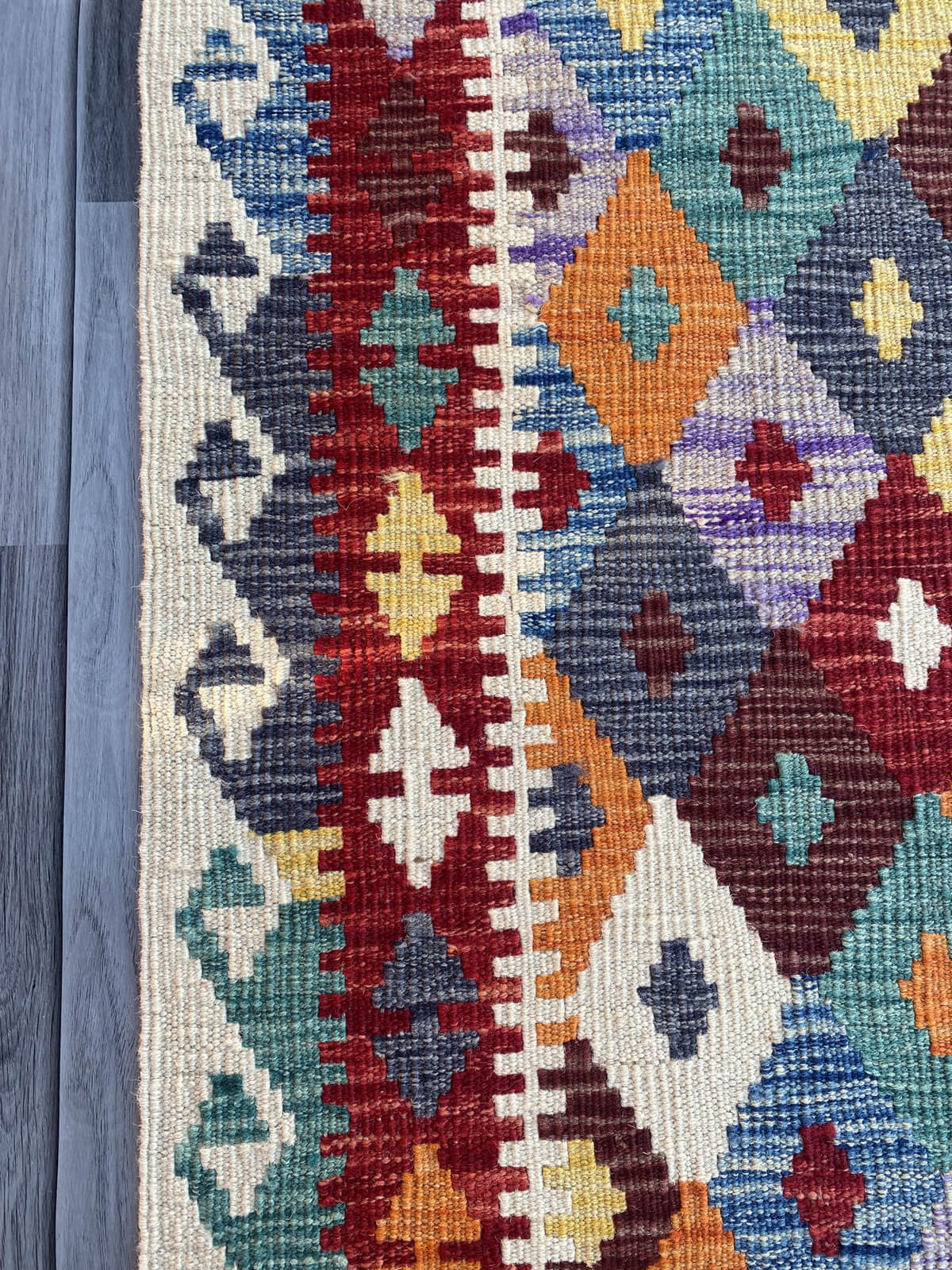 Handmade Flat Weave Kilim Rug (285 CM x 84 CM) SK#1068