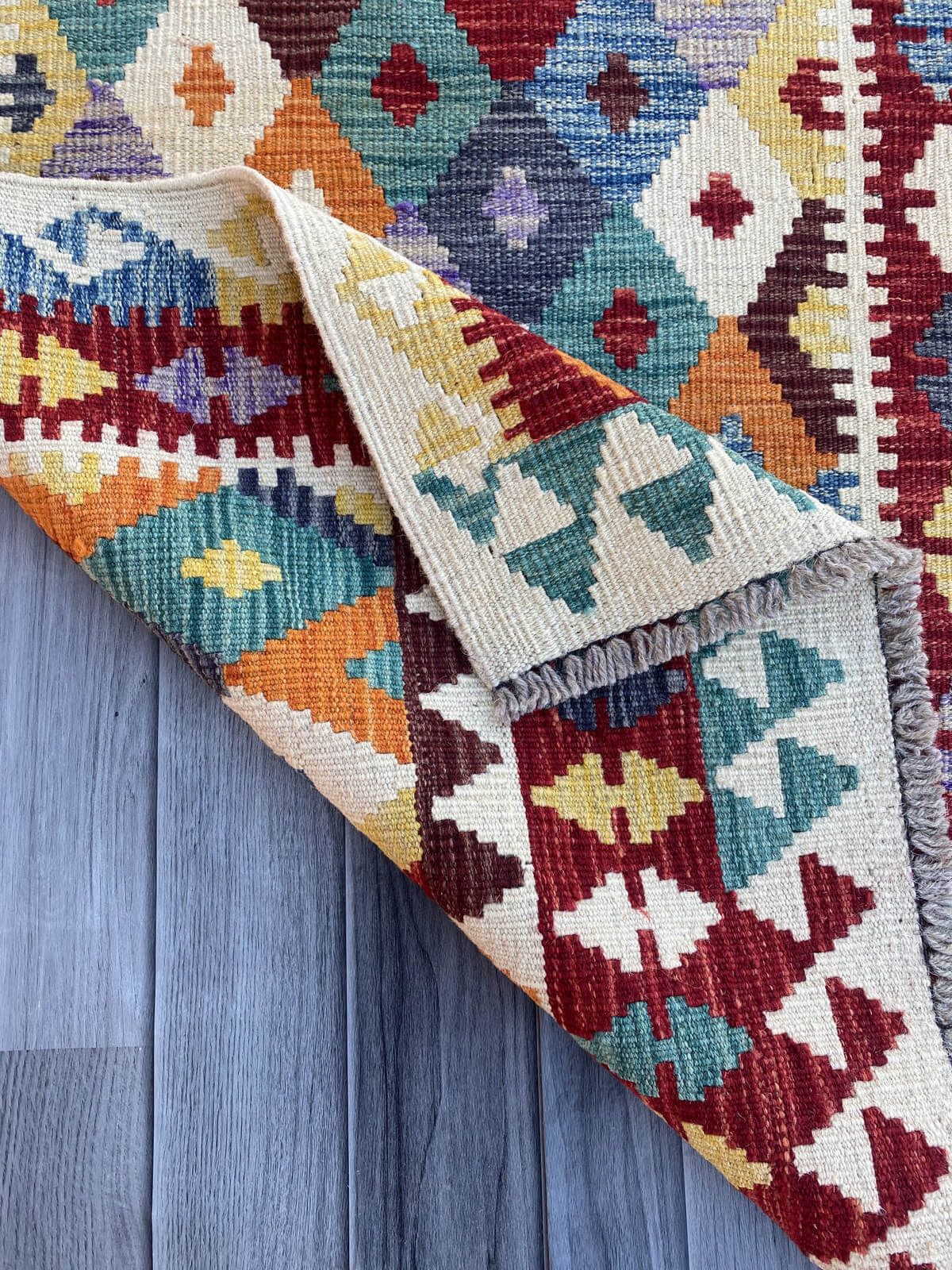 Handmade Flat Weave Kilim Rug (285 CM x 84 CM) SK#1068