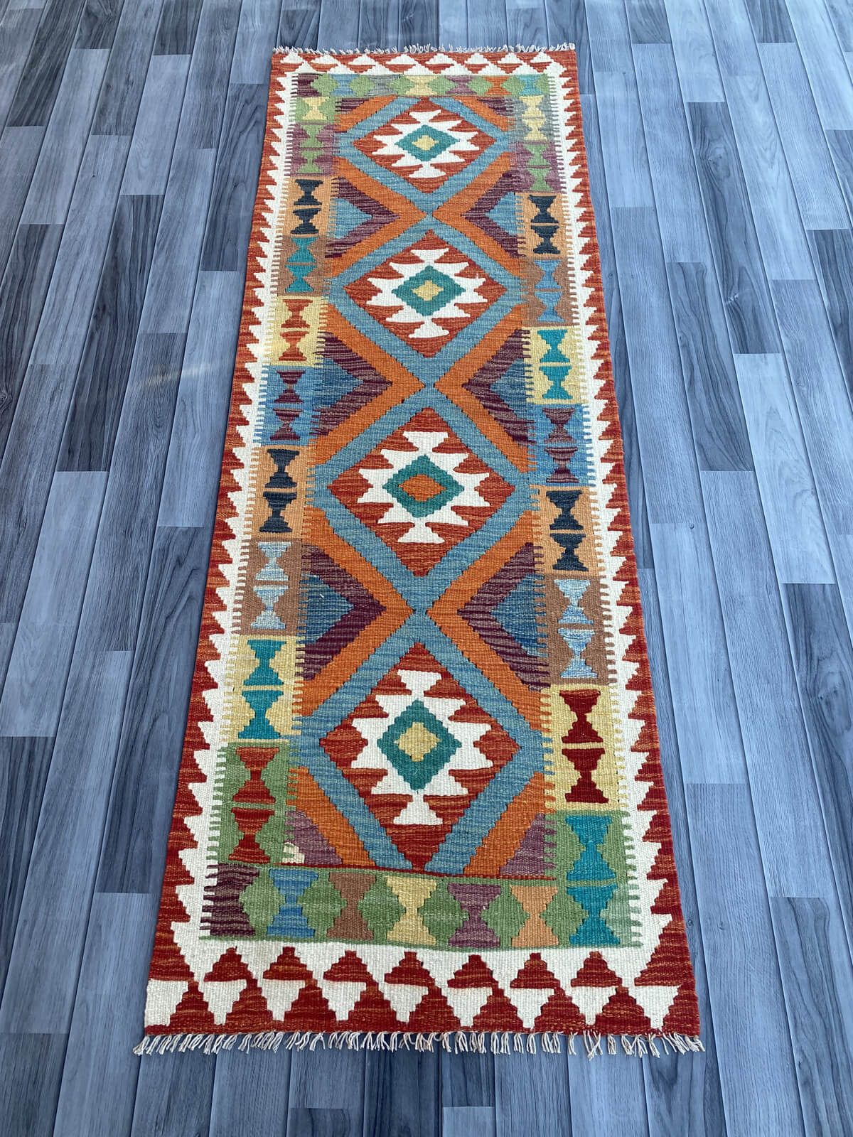Handmade Flat Weave Kilim Rug (203 CM x 72 CM) SK#1069