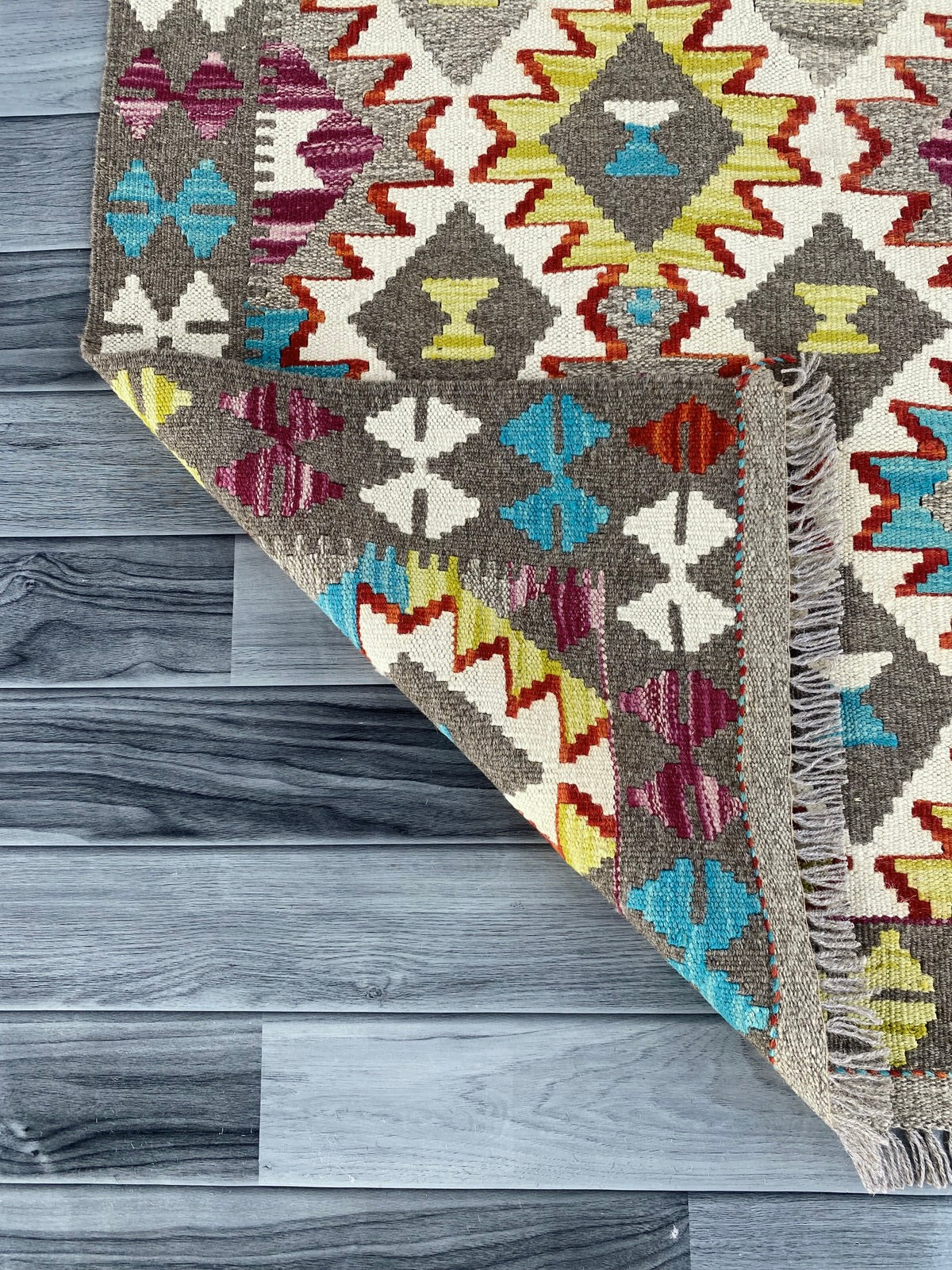 Handmade Afghan Chobi Kilim Hallway Runner Rug 184 CM x 77 CM ( SS # 167 )