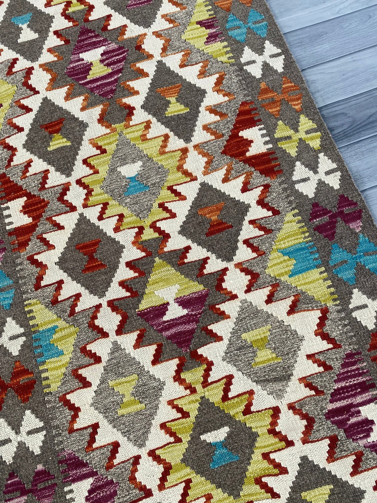 Handmade Afghan Chobi Kilim Hallway Runner Rug 184 CM x 77 CM ( SS # 167 )