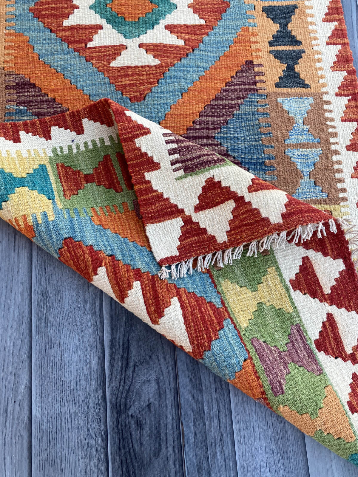 Handmade Flat Weave Kilim Rug (203 CM x 72 CM) SK#1069