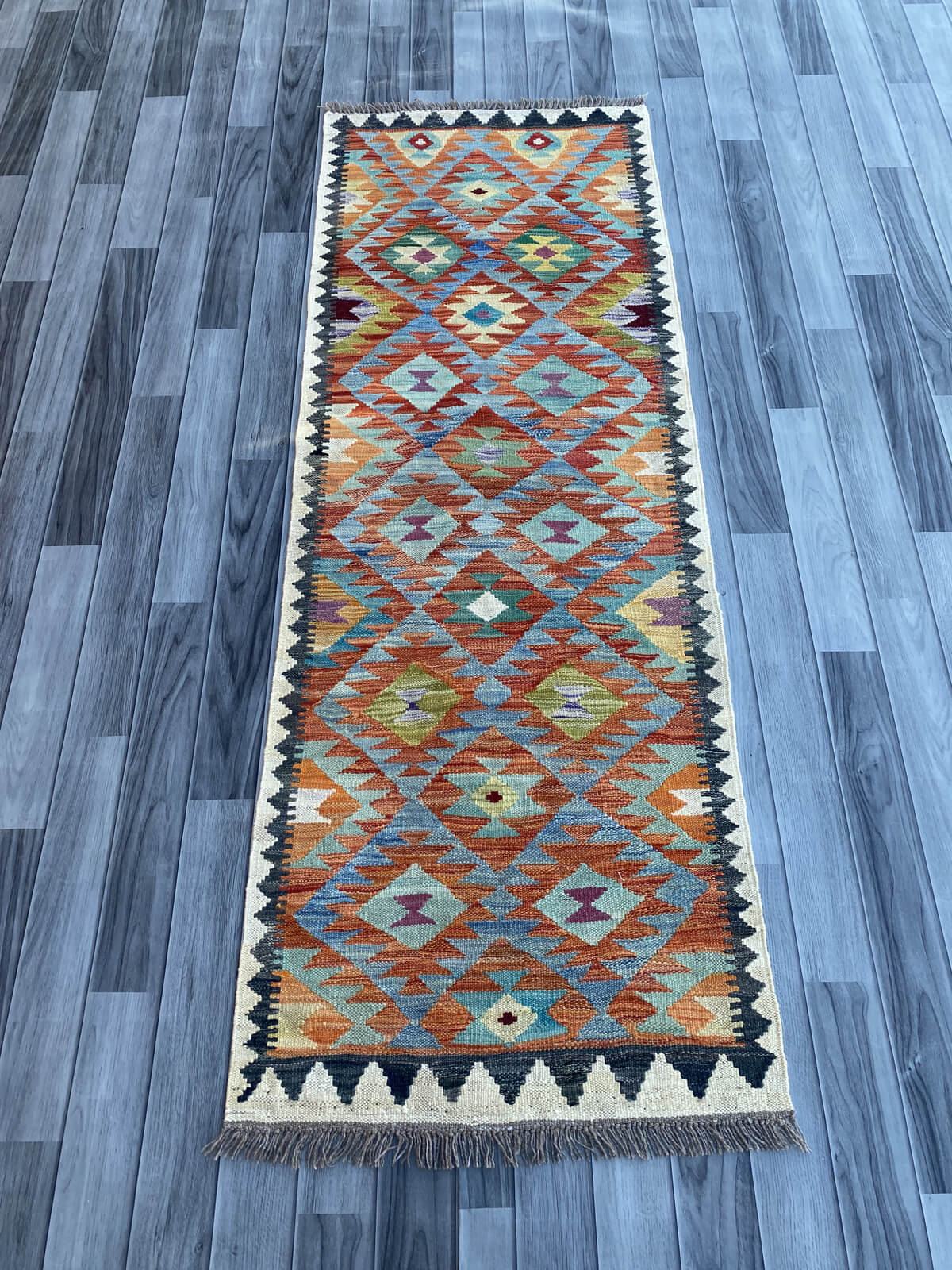 Handmade Flat Weave Kilim Rug (198 CM x 70 CM) SK#1070