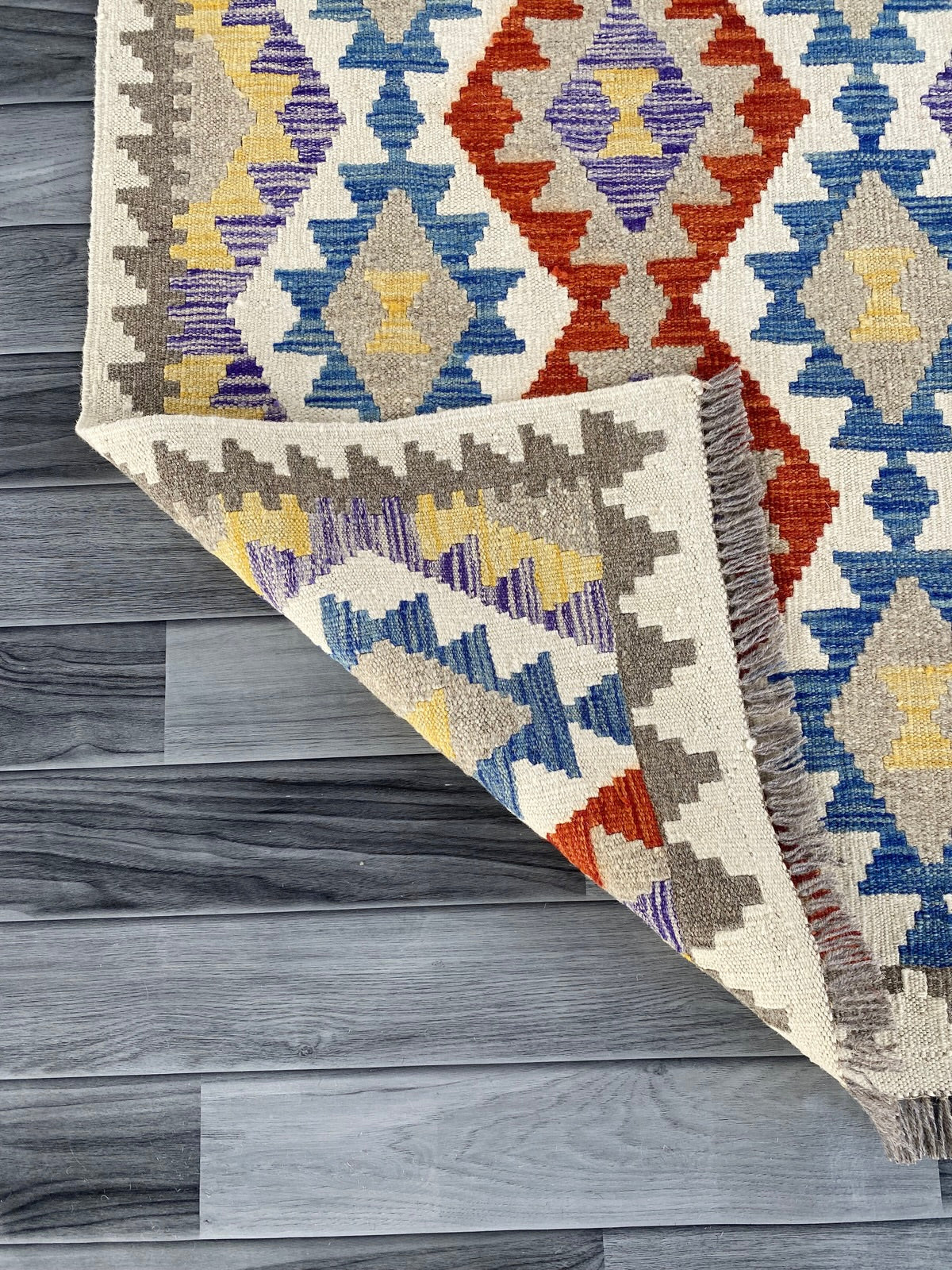 Handmade Afghan Chobi Kilim Hallway Runner Rug 198 CM x 81 CM ( SS # 166 )