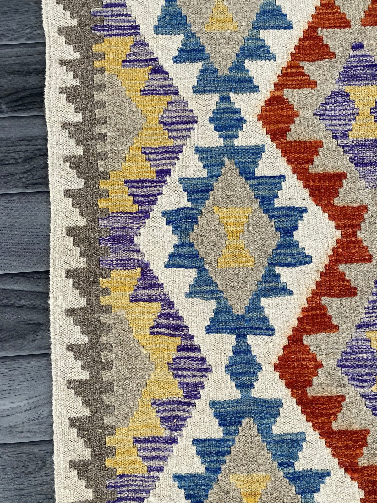 Handmade Afghan Chobi Kilim Hallway Runner Rug 198 CM x 81 CM ( SS # 166 )