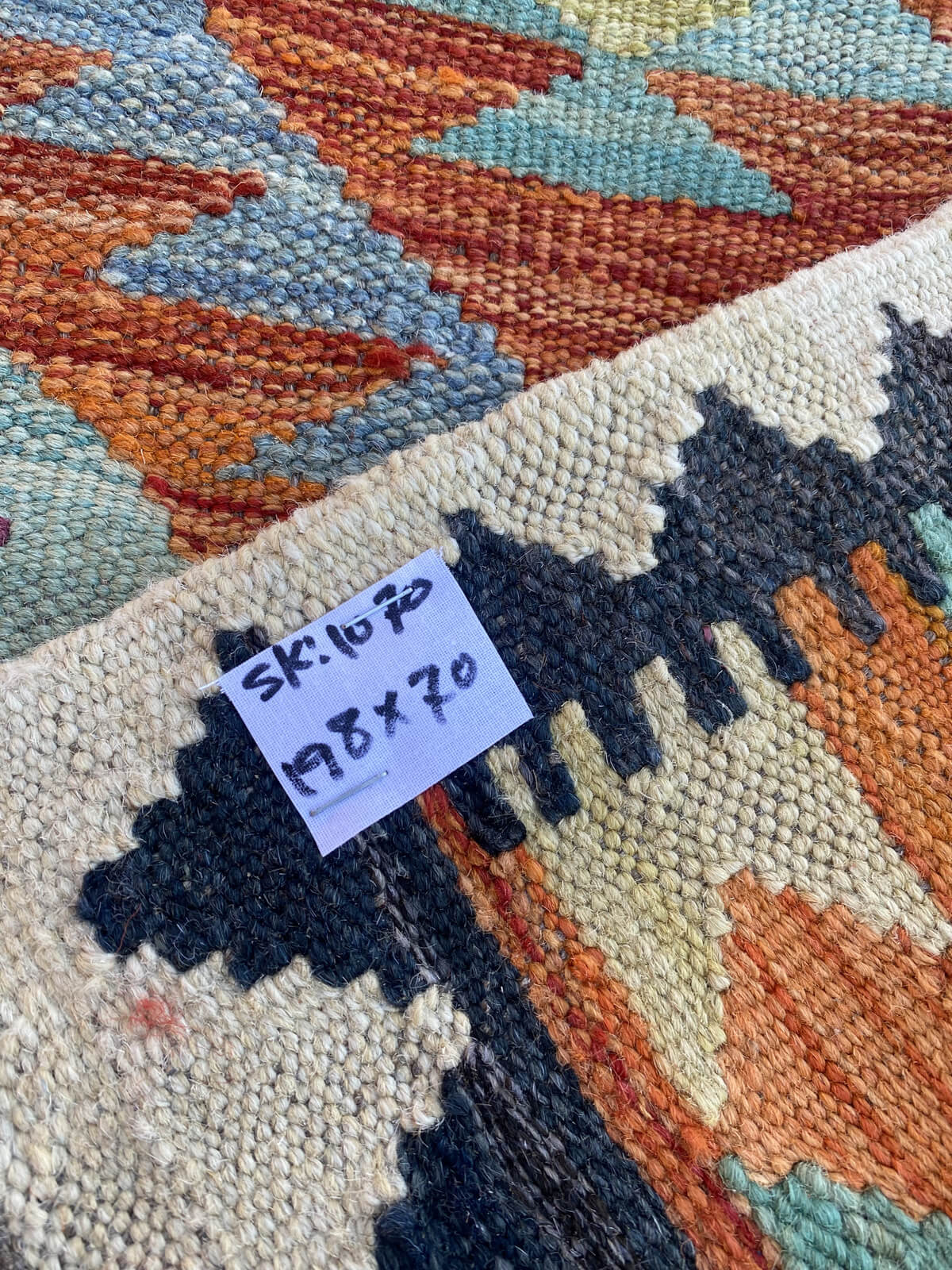 Handmade Flat Weave Kilim Rug (198 CM x 70 CM) SK#1070