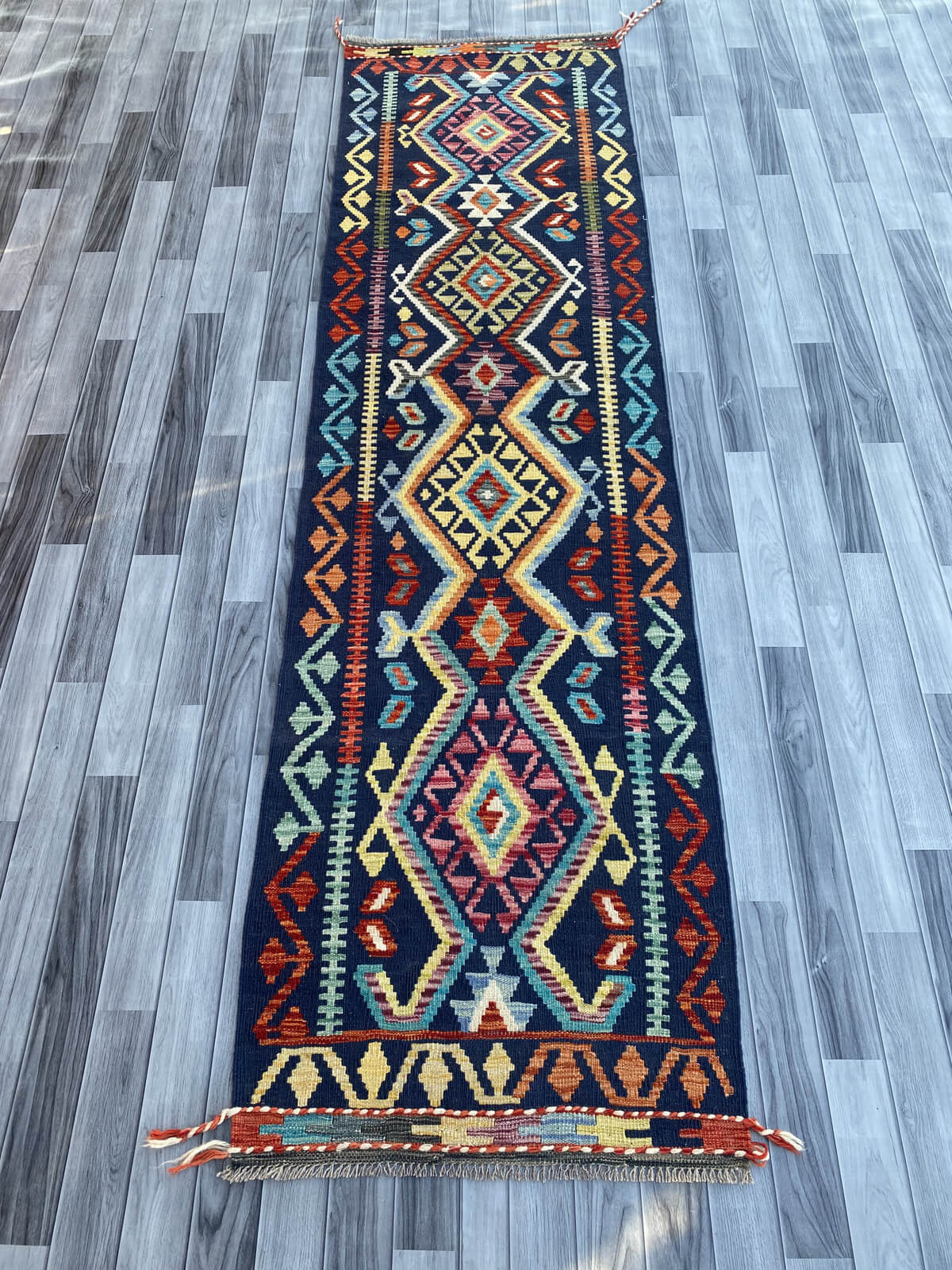 Handmade Flat Weave Kilim Rug (290 CM x 81 CM) SK#1071