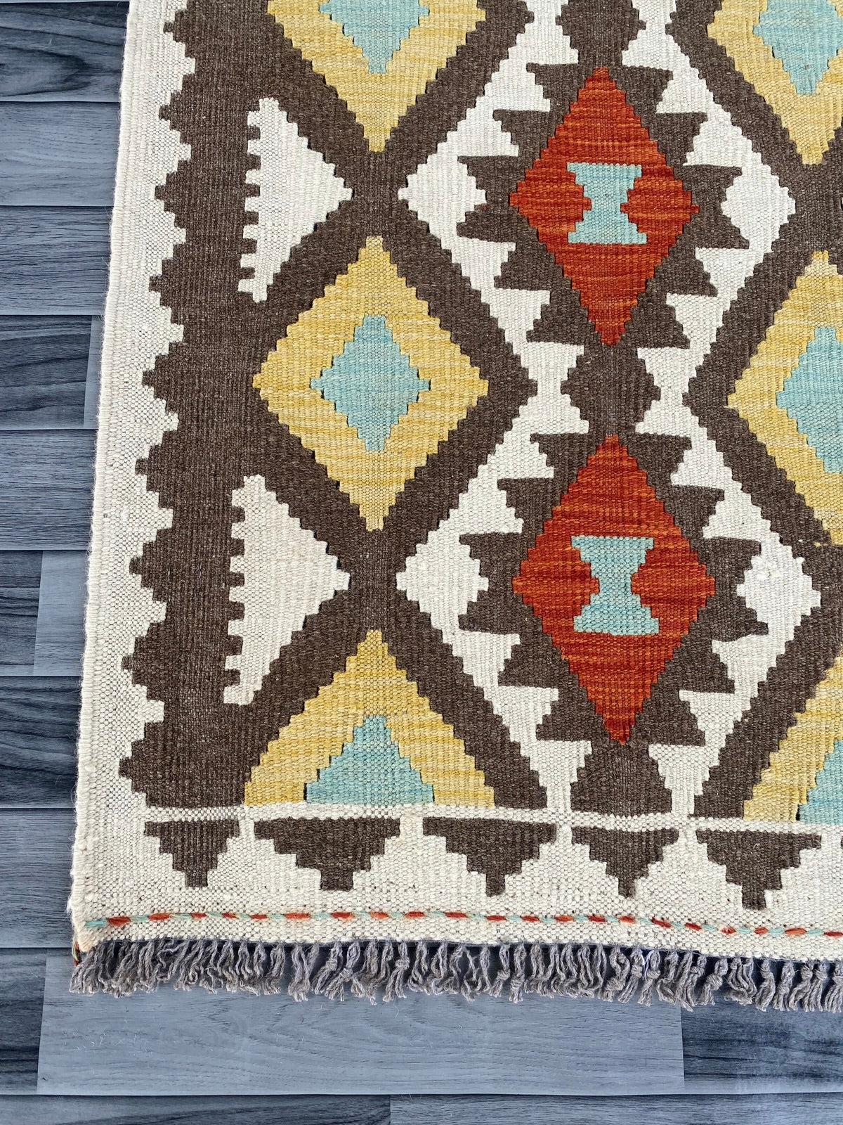 Handmade Afghan Chobi Kilim Hallway Runner Rug 213 CM x 80 CM ( SS # 165 )