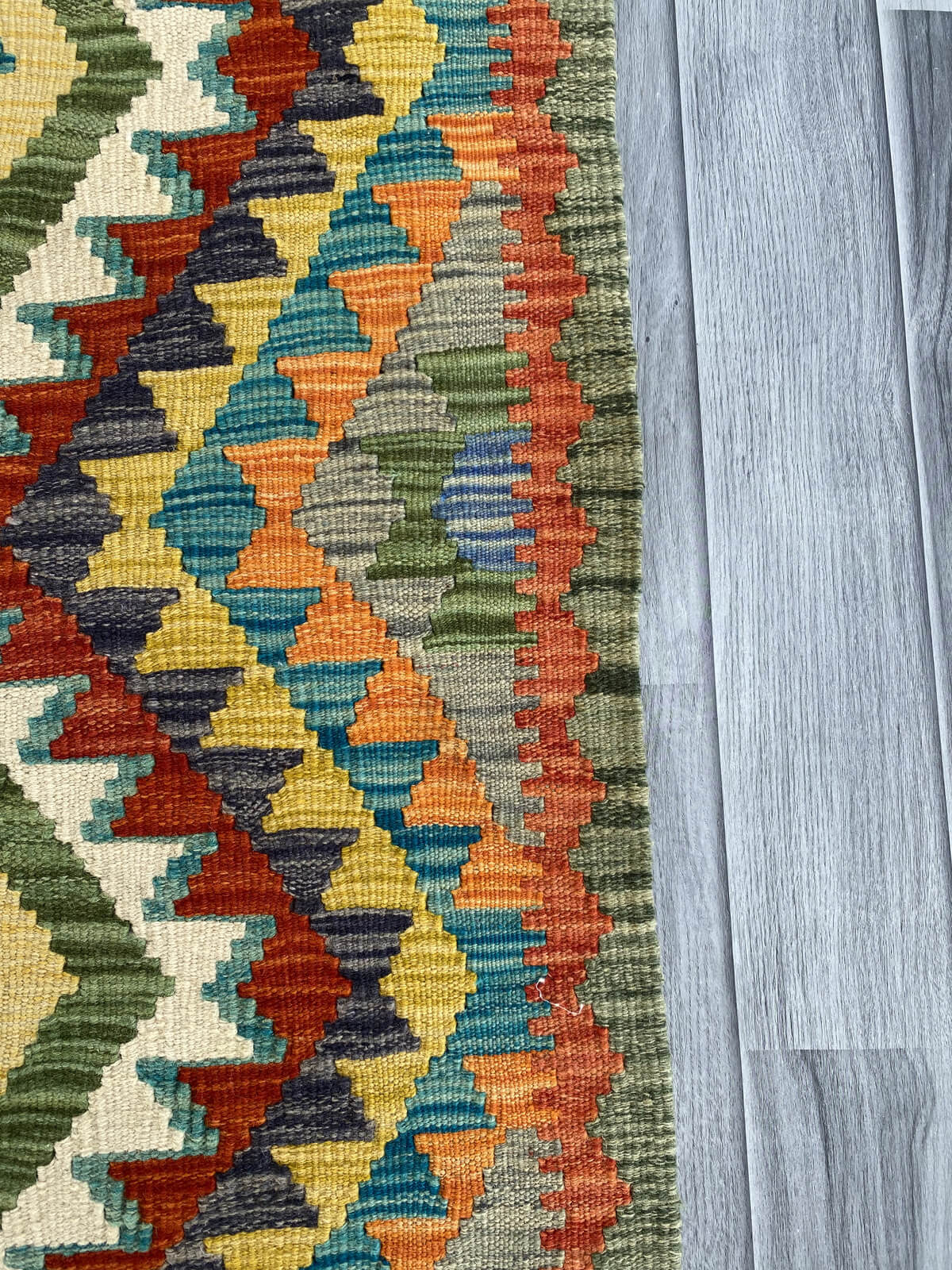 Handmade Afghan Chobi Kilim Rug 95x65 cm KAS#700