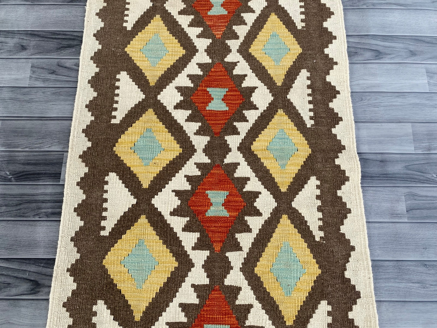 Handmade Afghan Chobi Kilim Hallway Runner Rug 213 CM x 80 CM ( SS # 165 )