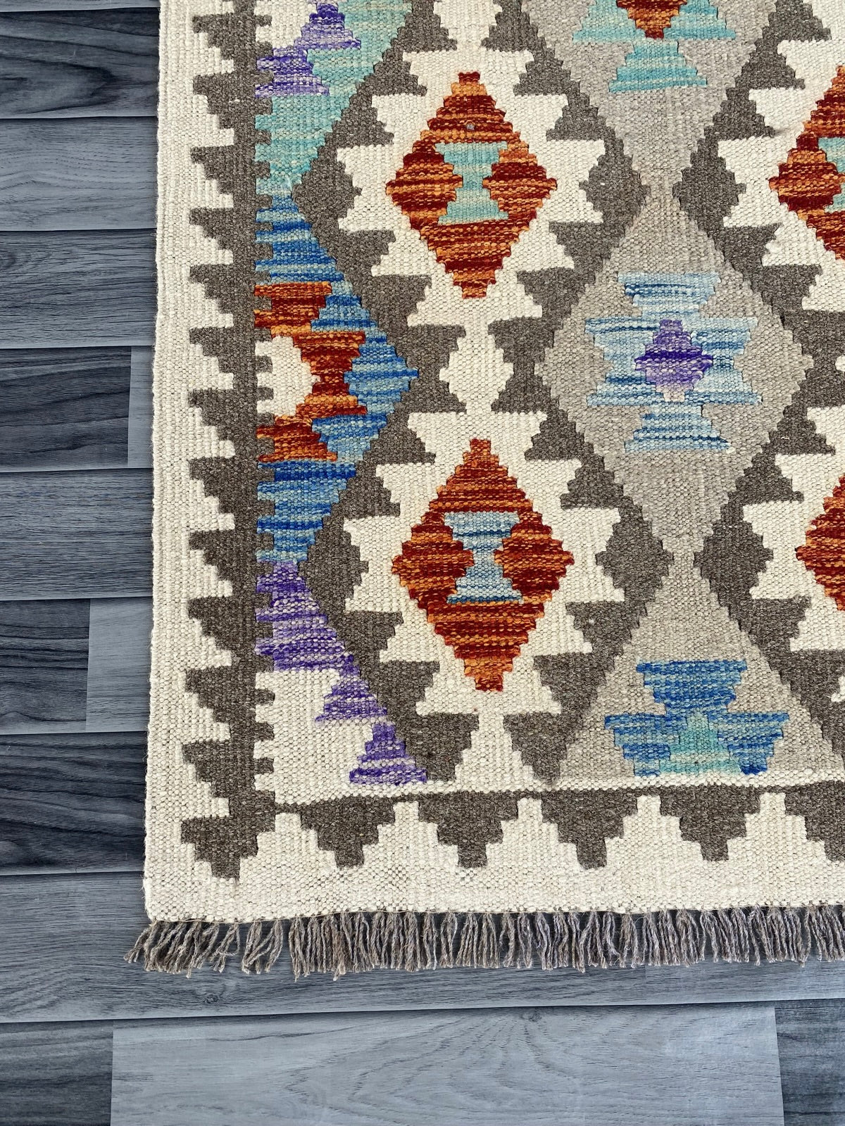 Handmade Afghan Chobi Kilim Hallway Runner Rug 196 CM x 81 CM ( SS # 164 )