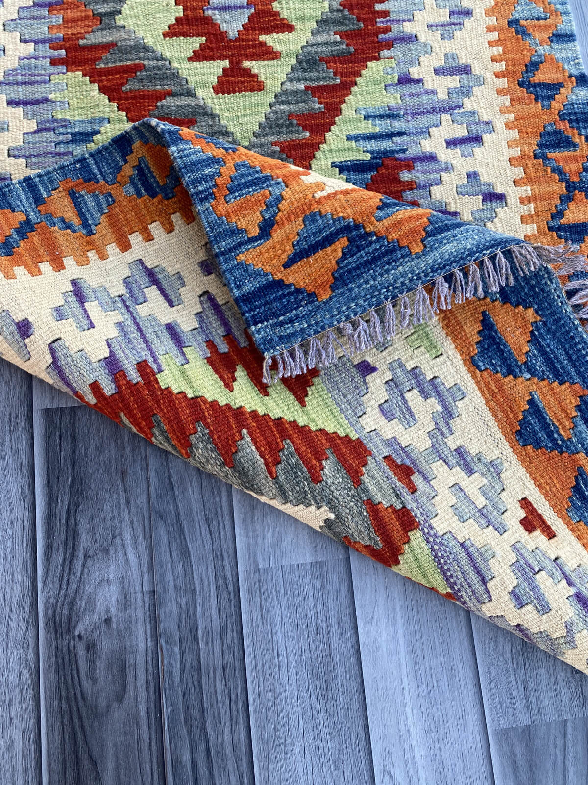 Handmade Flat Weave Kilim Rug (204 CM x 74 CM) SK#1072