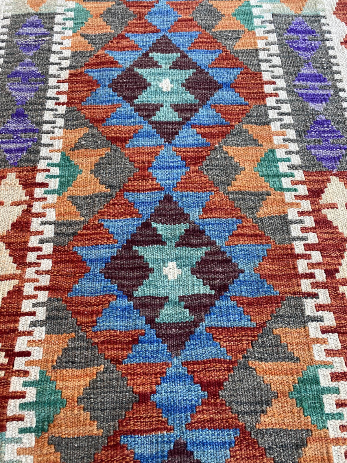 Handmade Flat Weave Kilim Rug (201 CM x 68 CM) SK#1073