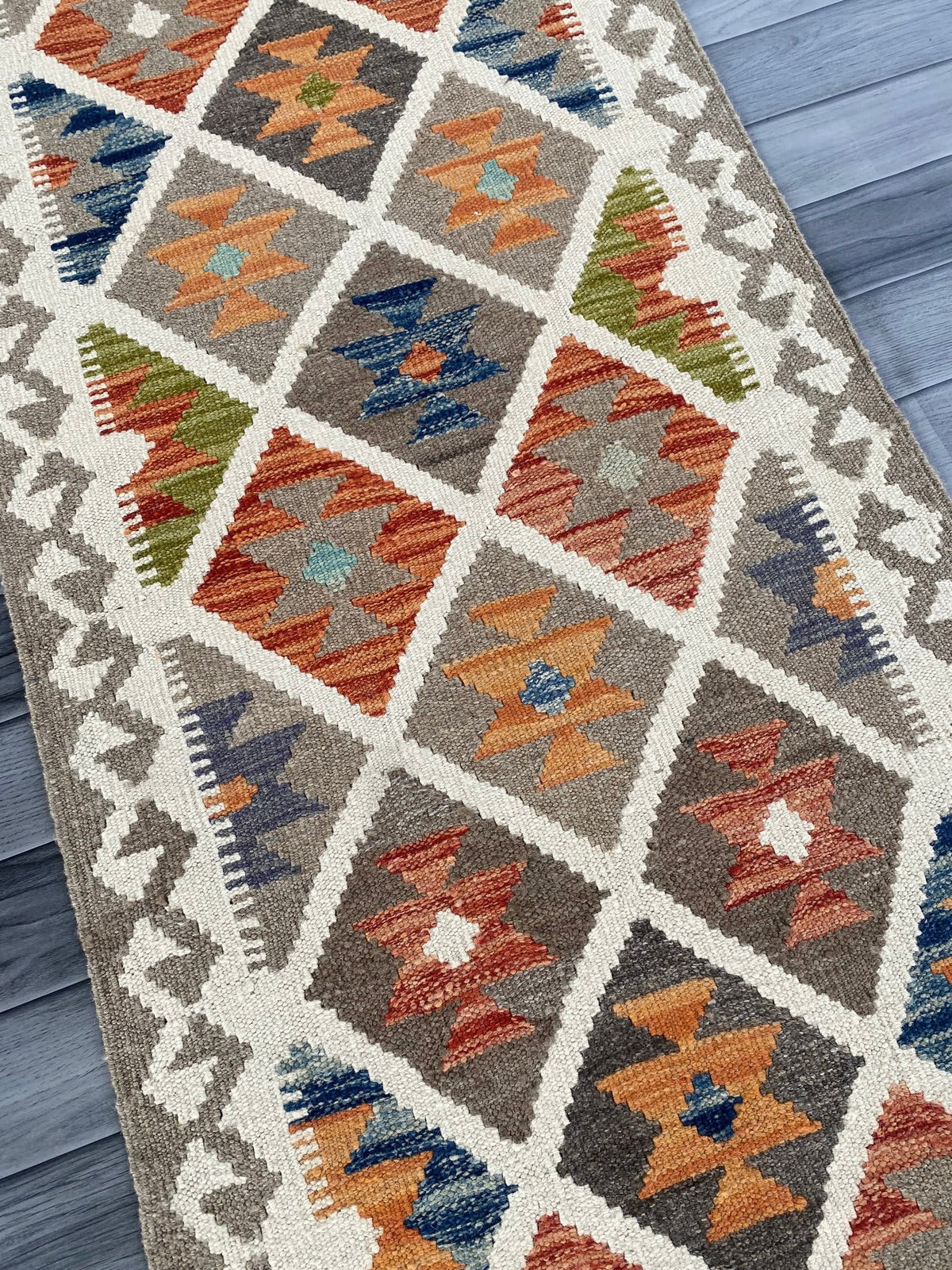 Handmade Afghan Chobi Kilim Hallway Runner Rug 200 CM x 70 CM ( SS # 162 )