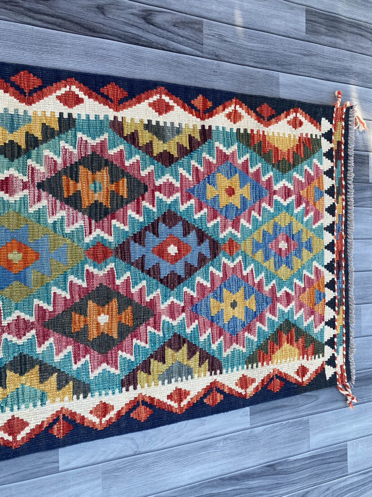 Handmade Flat Weave Kilim Rug (289 CM x 80 CM)SK#1074