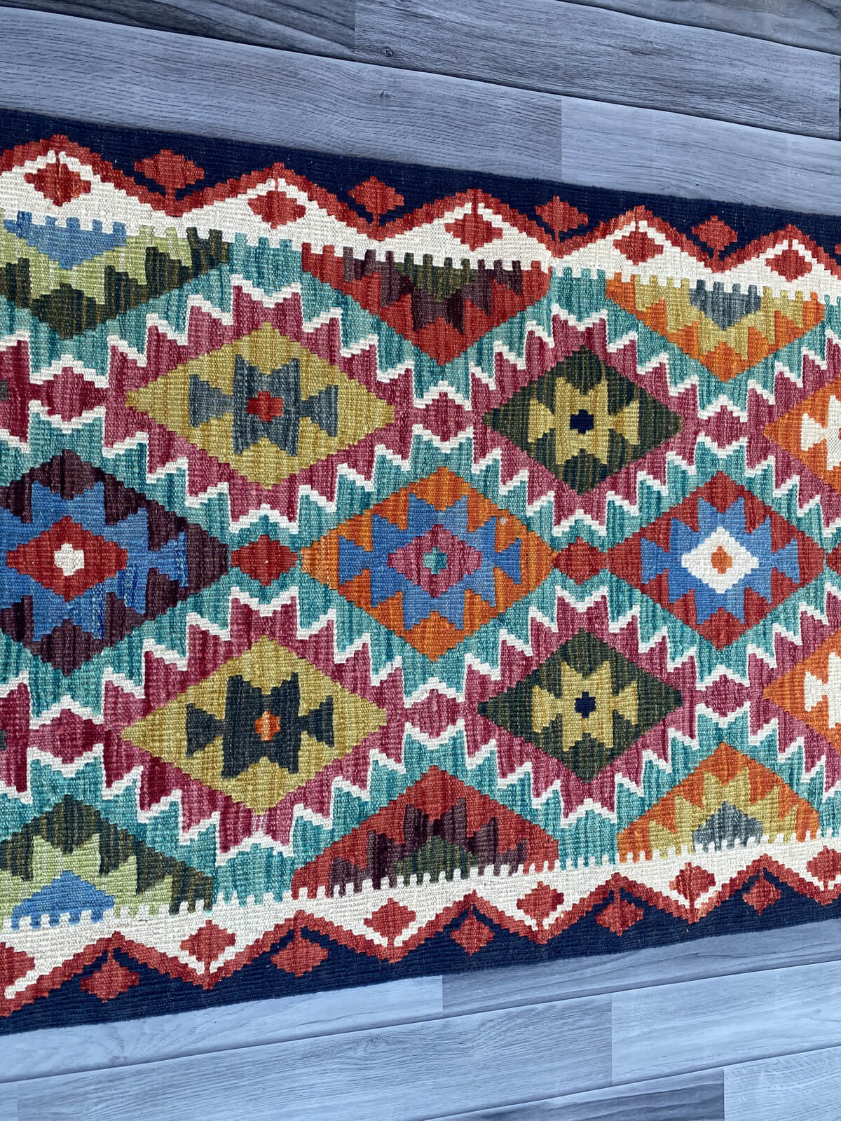 Handmade Flat Weave Kilim Rug (289 CM x 80 CM)SK#1074