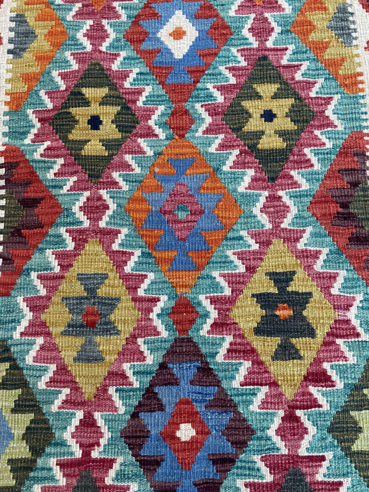 Handmade Flat Weave Kilim Rug (289 CM x 80 CM)SK#1074