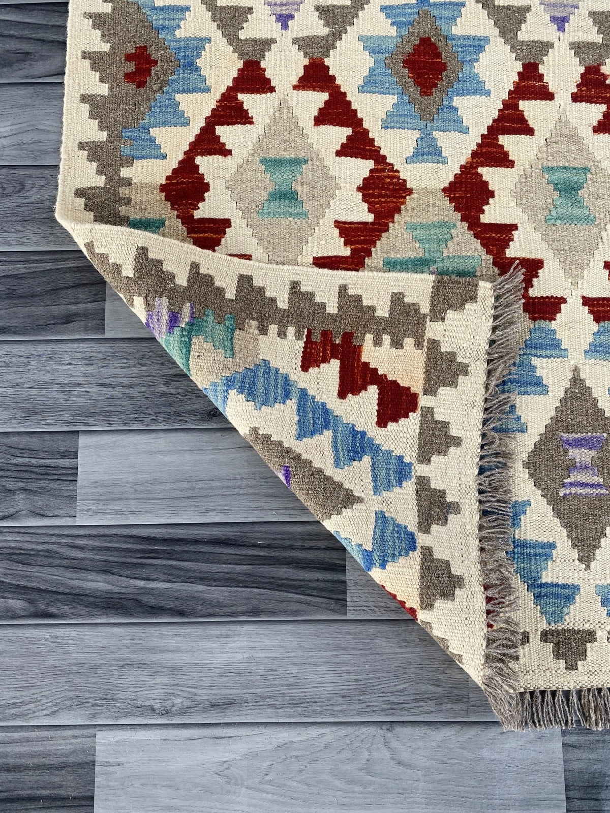 Handmade Afghan Chobi Kilim Hallway Runner Rug 200 CM x 81 CM ( SS # 161 )