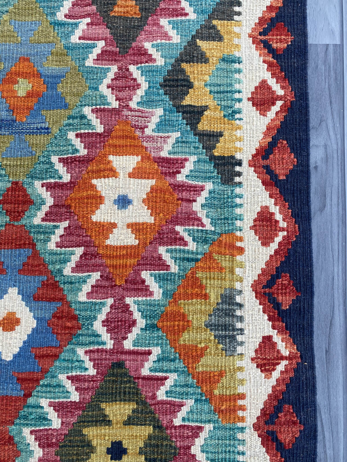 Handmade Flat Weave Kilim Rug (289 CM x 80 CM)SK#1074