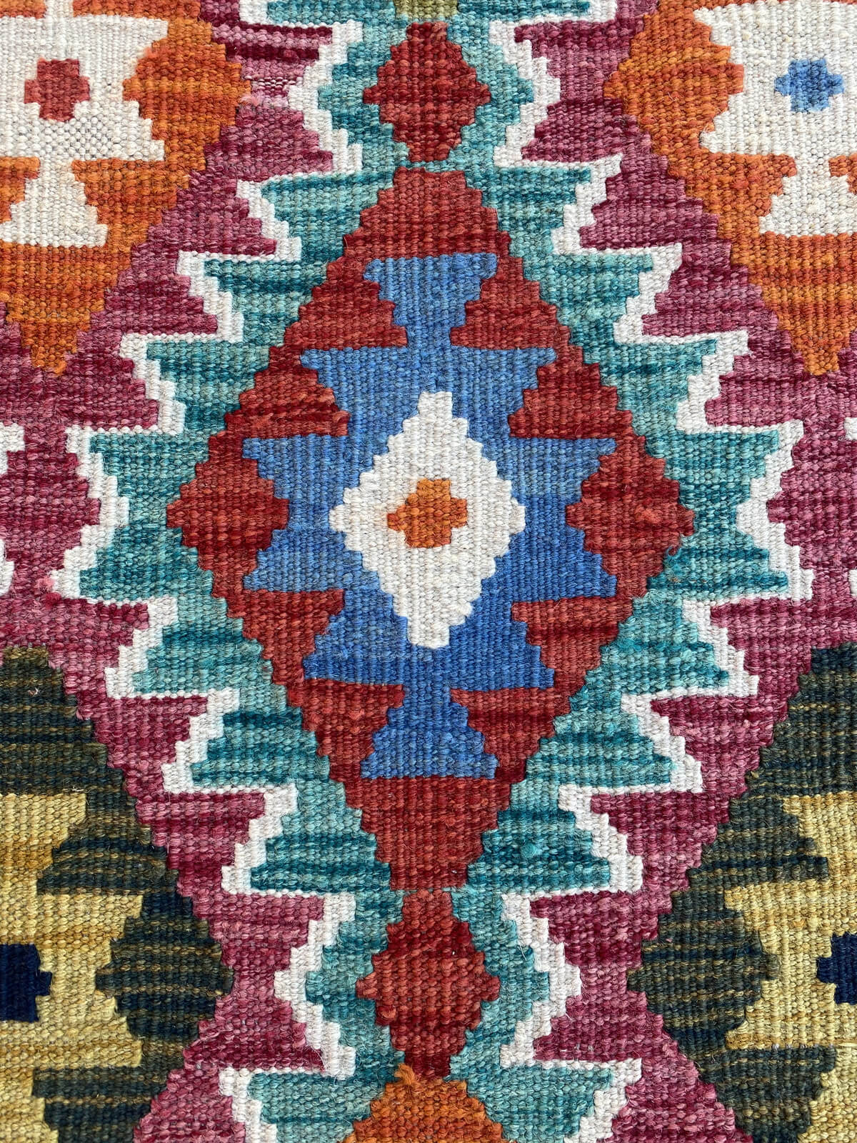 Handmade Flat Weave Kilim Rug (289 CM x 80 CM)SK#1074