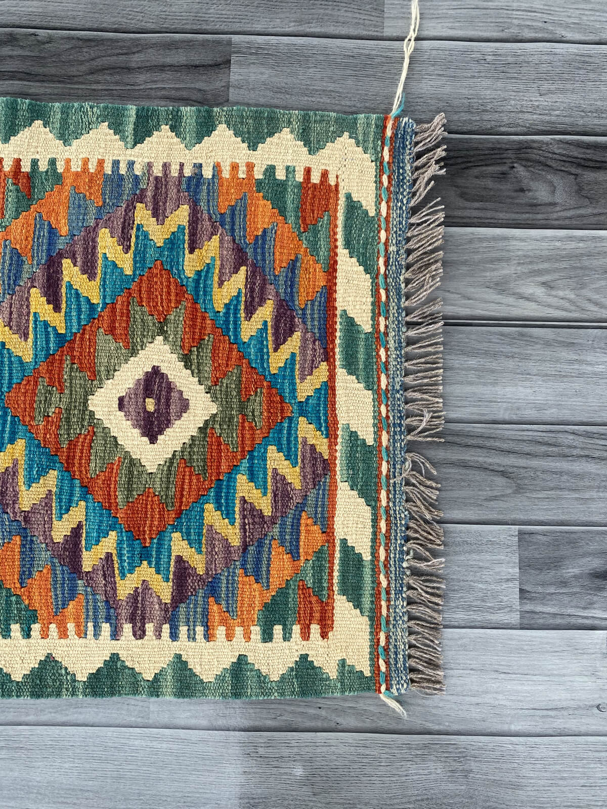 Handmade Afghan Chobi Kilim Rug 84x57 cm KAS#705