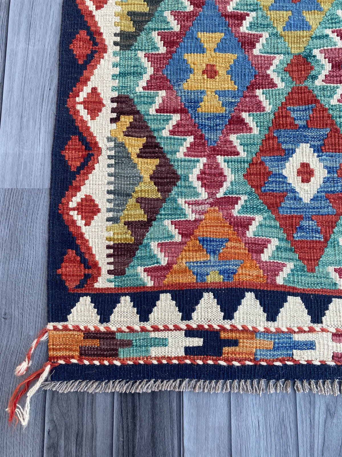 Handmade Flat Weave Kilim Rug (289 CM x 80 CM)SK#1074