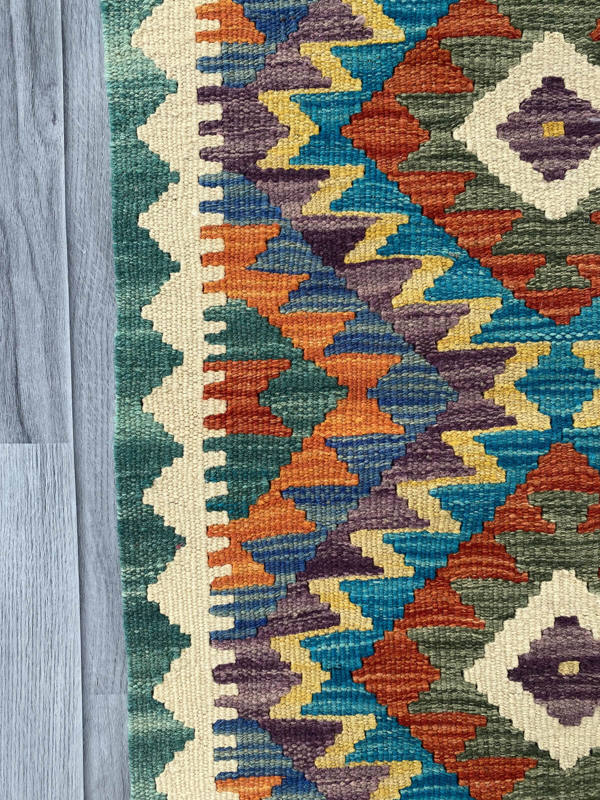 Handmade Afghan Chobi Kilim Rug 84x57 cm KAS#705
