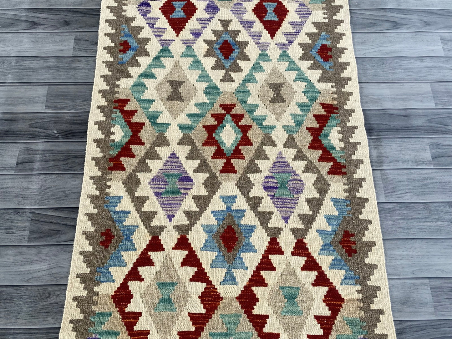 Handmade Afghan Chobi Kilim Hallway Runner Rug 200 CM x 81 CM ( SS # 161 )