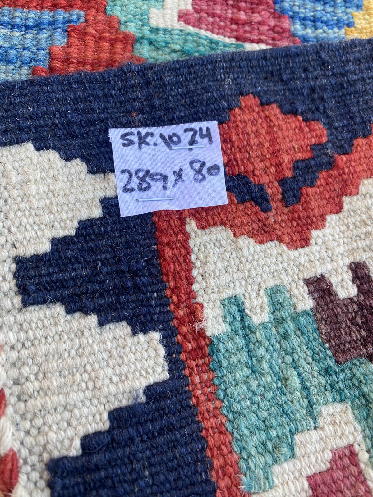Handmade Flat Weave Kilim Rug (289 CM x 80 CM)SK#1074