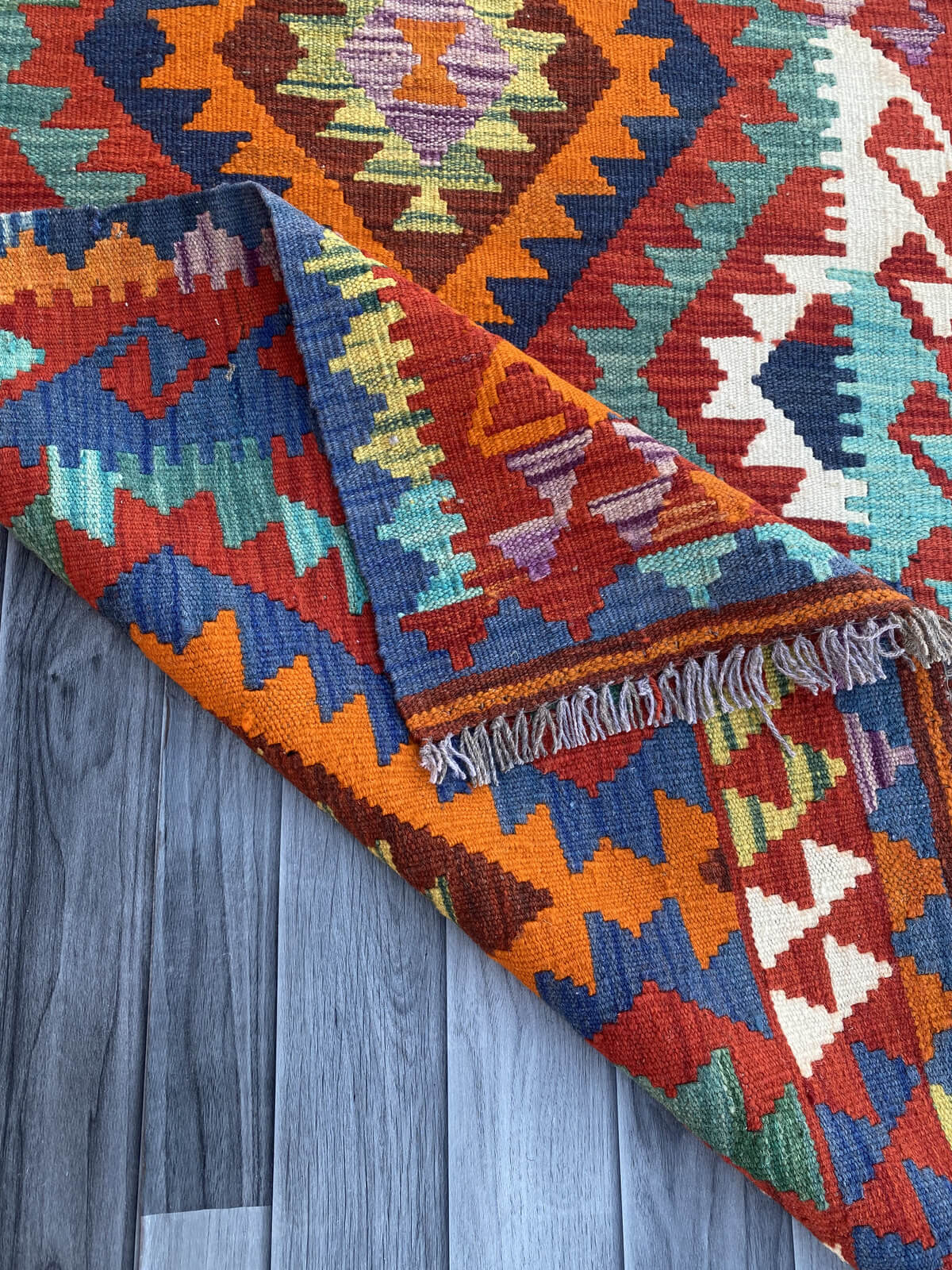 Handmade Flat Weave Kilim Rug (300 CM x 90 CM) SK#1075