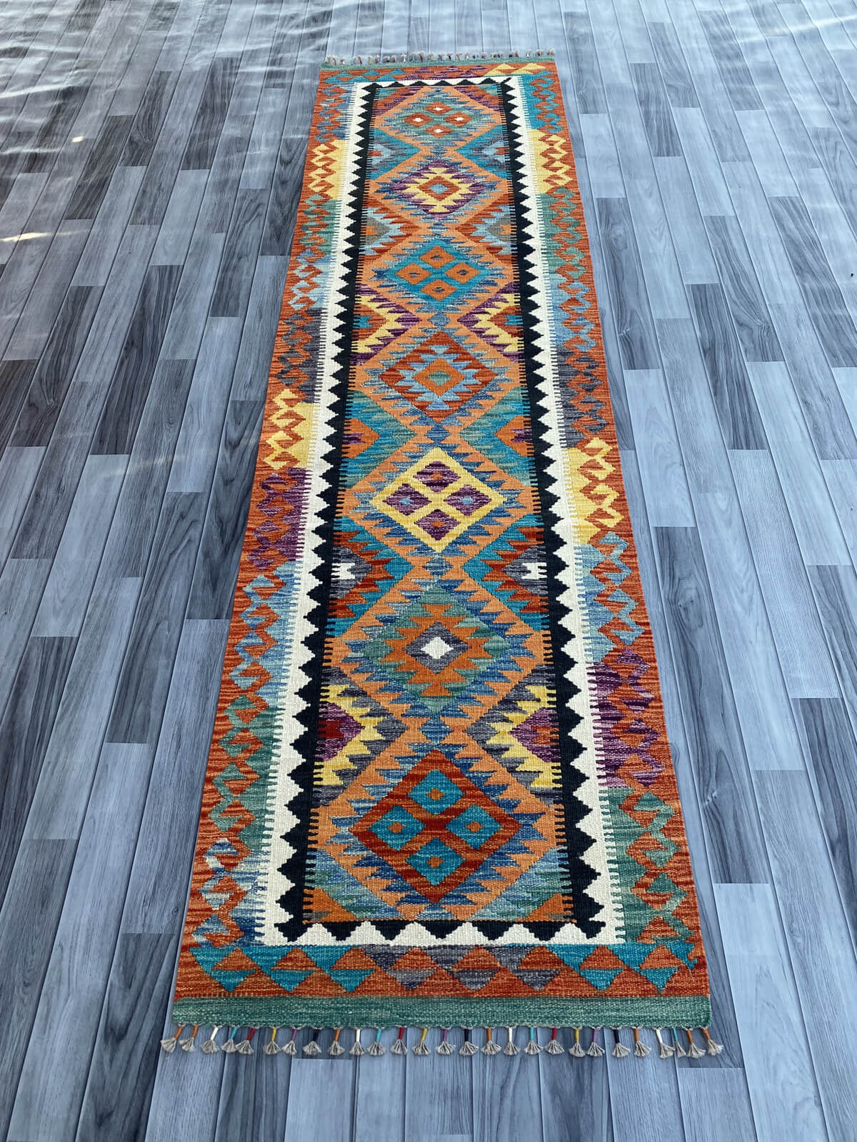 Handmade Flat Weave Kilim Rug (300 CM x 80 CM) SK#1076