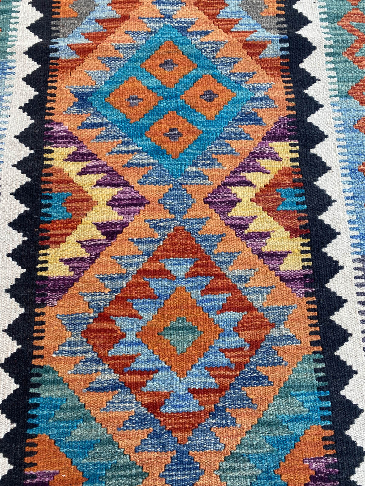Handmade Flat Weave Kilim Rug (300 CM x 80 CM) SK#1076