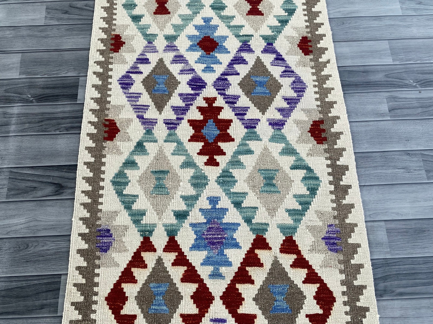 Handmade Afghan Chobi Kilim Hallway Runner Rug 200 CM x 80 CM ( SS # 159 )