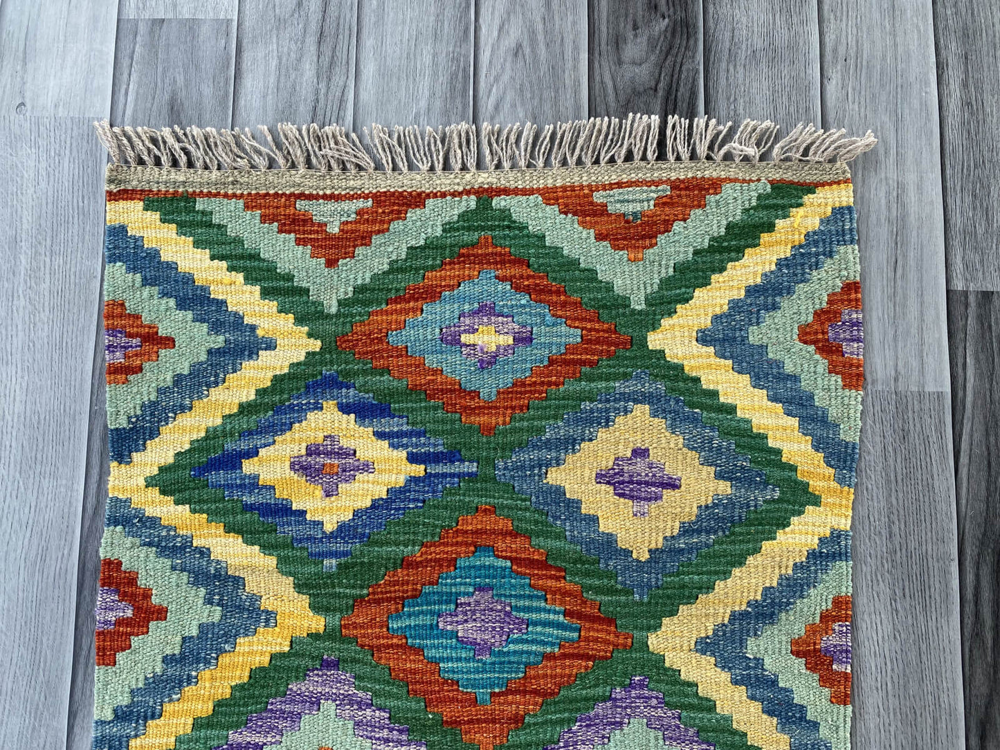 Handmade Afghan Chobi Kilim Rug 75x56 cm KAS#708