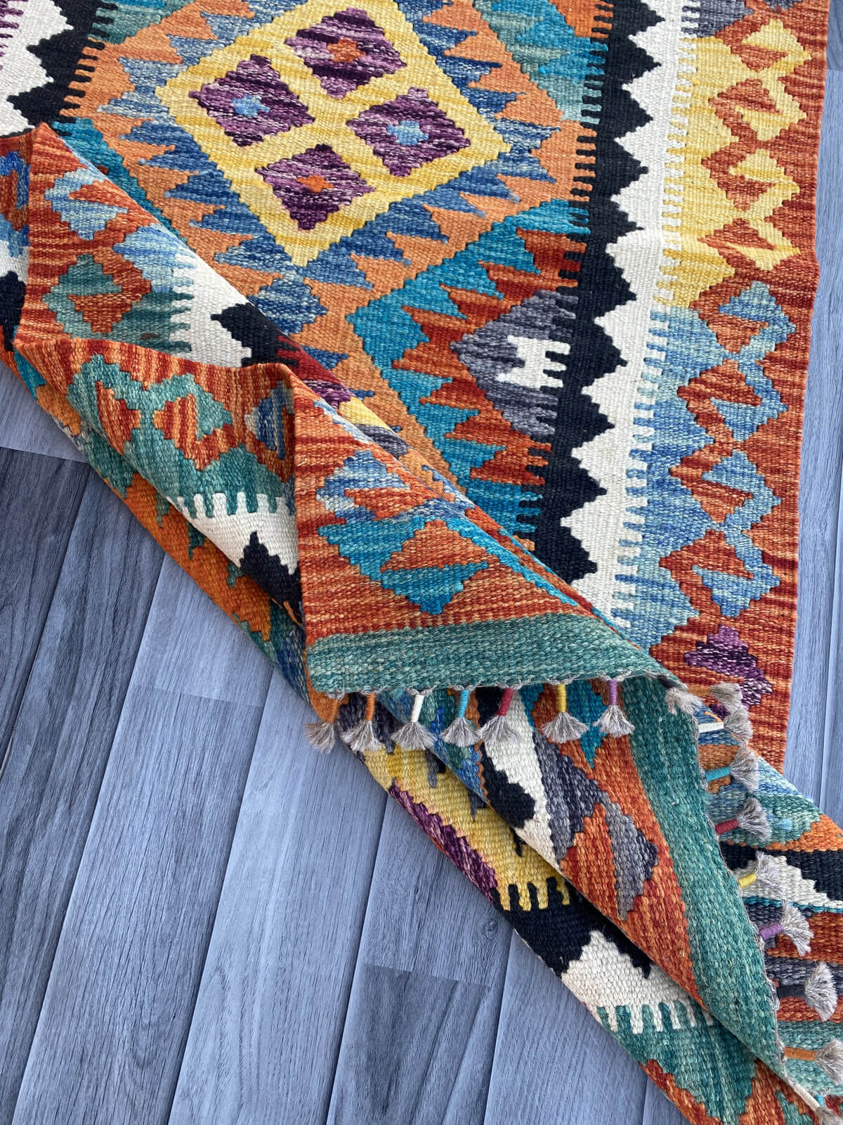 Handmade Flat Weave Kilim Rug (300 CM x 80 CM) SK#1076