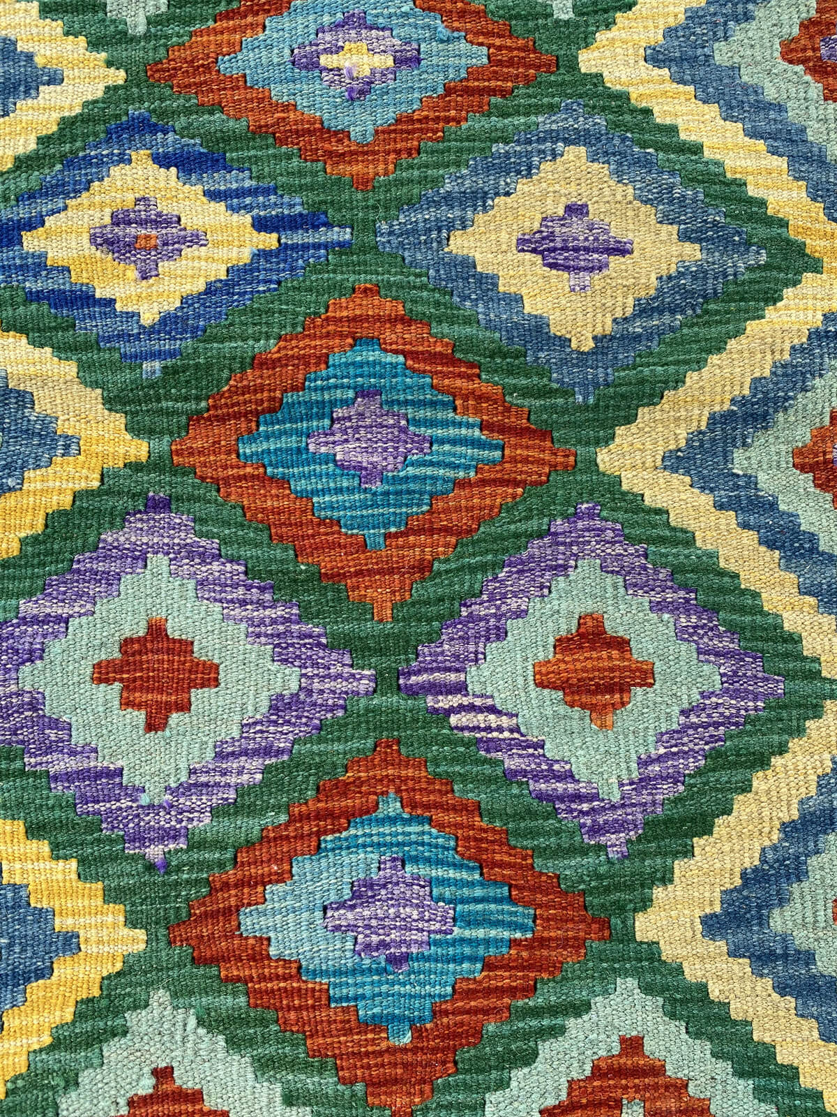 Handmade Afghan Chobi Kilim Rug 75x56 cm KAS#708