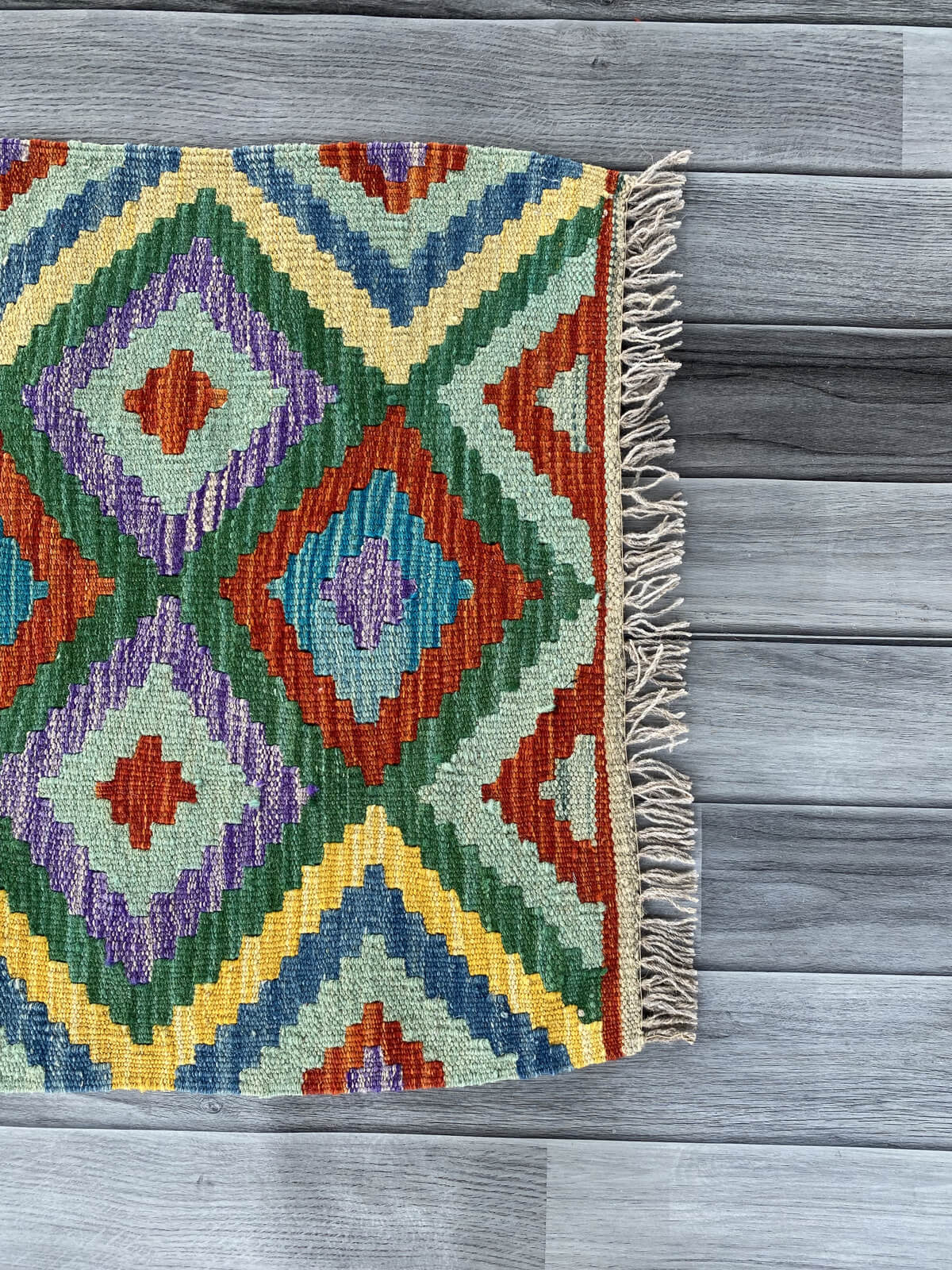Handmade Afghan Chobi Kilim Rug 75x56 cm KAS#708