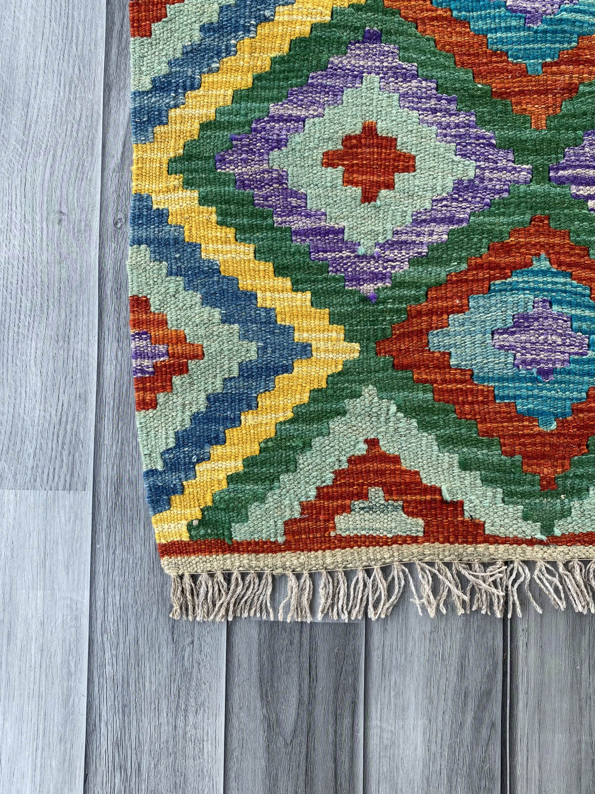 Handmade Afghan Chobi Kilim Rug 75x56 cm KAS#708