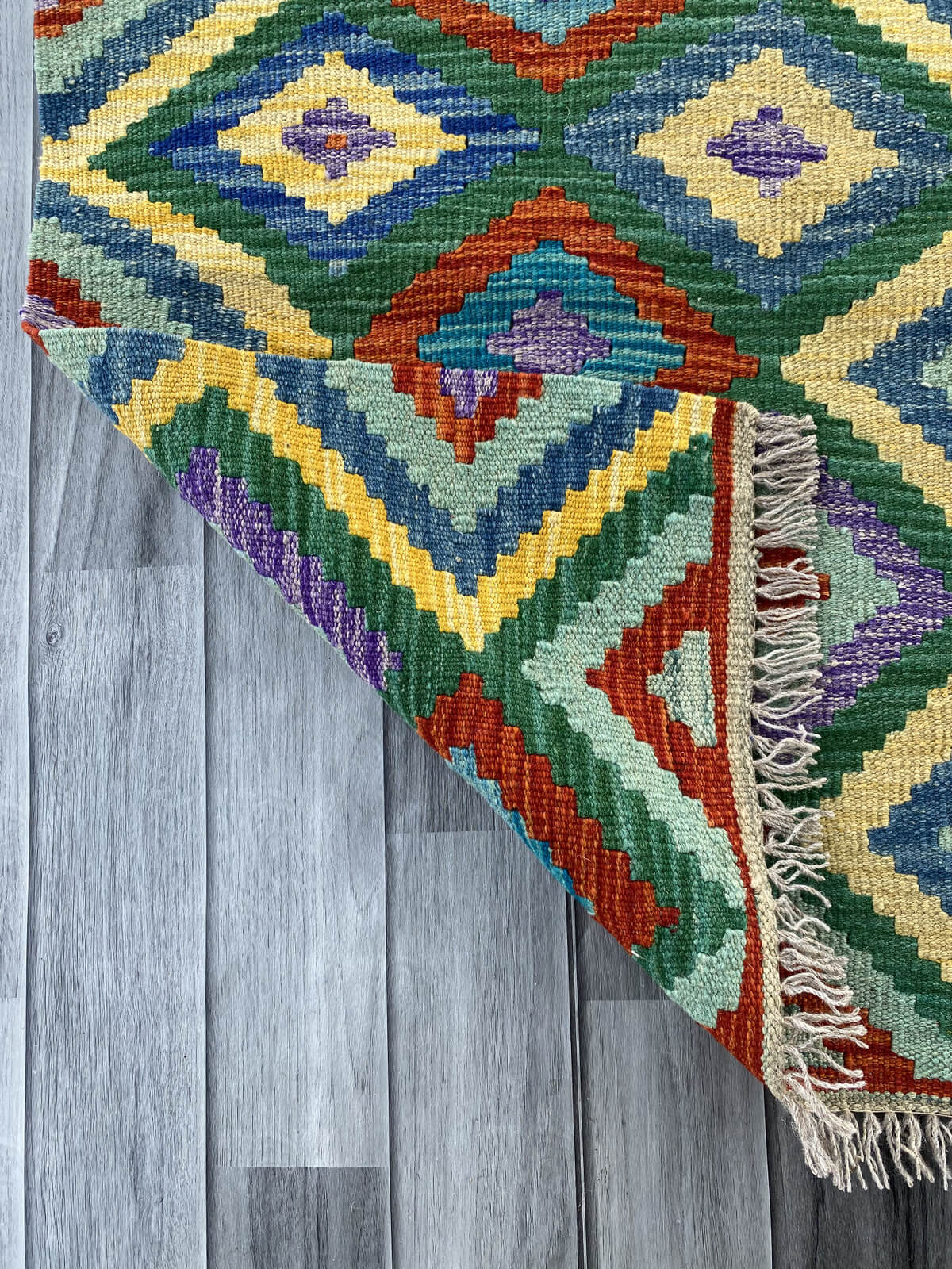 Handmade Afghan Chobi Kilim Rug 75x56 cm KAS#708