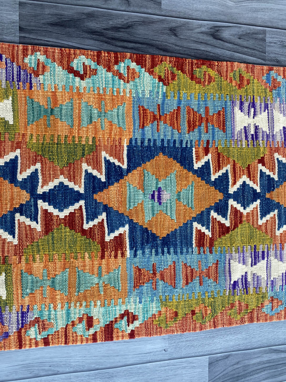 Handmade Flat Weave Kilim Rug (199 CM x 67 CM) SK#1077