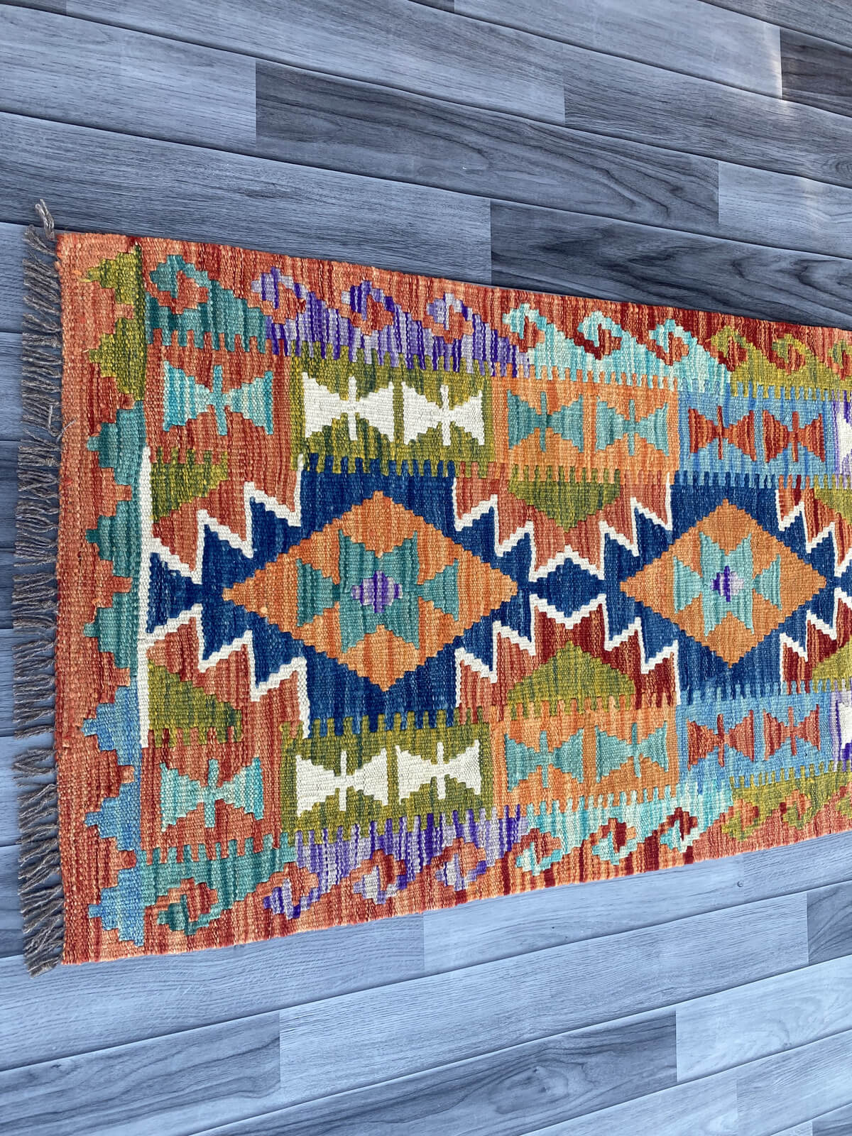 Handmade Flat Weave Kilim Rug (199 CM x 67 CM) SK#1077