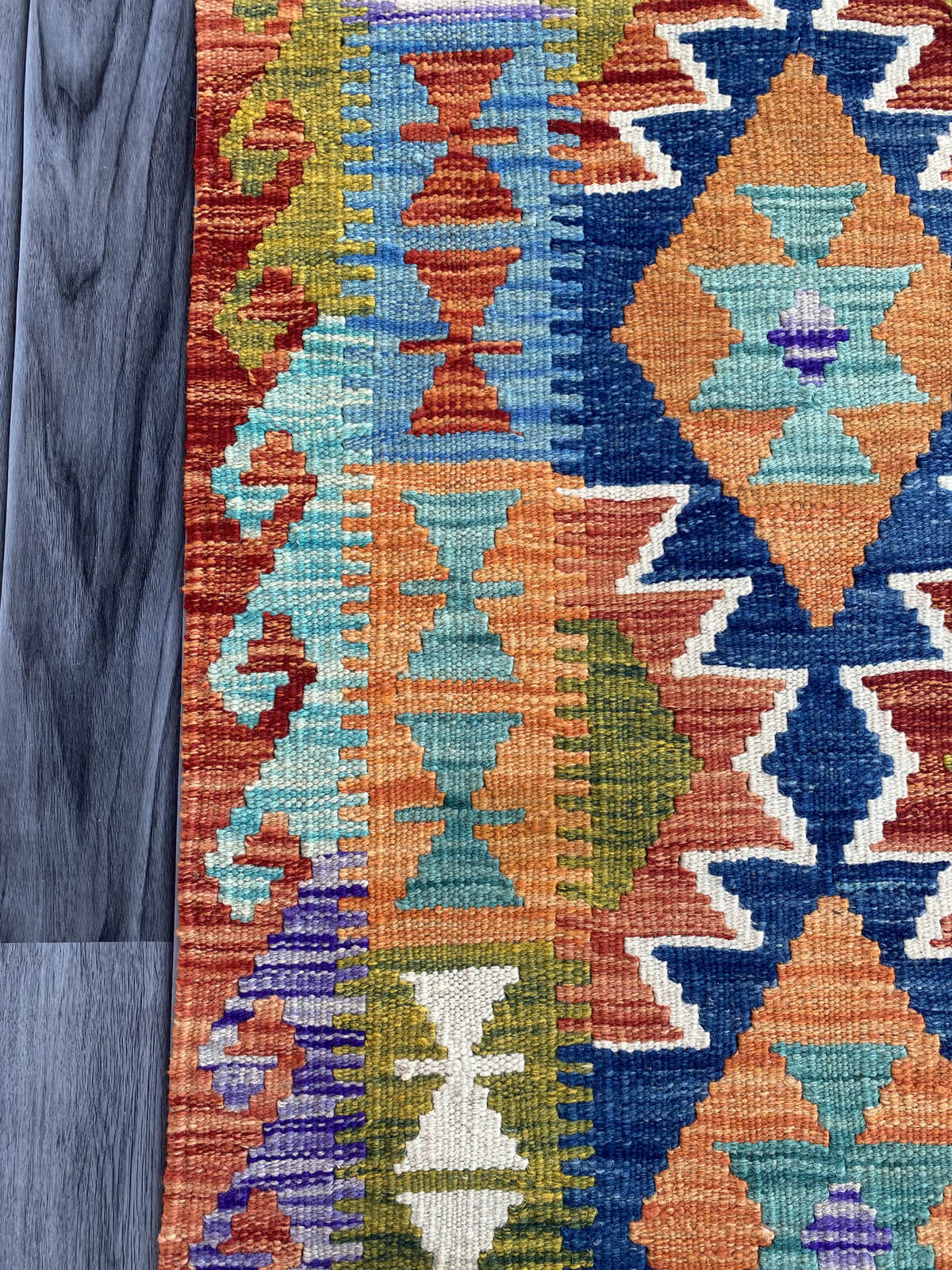 Handmade Flat Weave Kilim Rug (199 CM x 67 CM) SK#1077